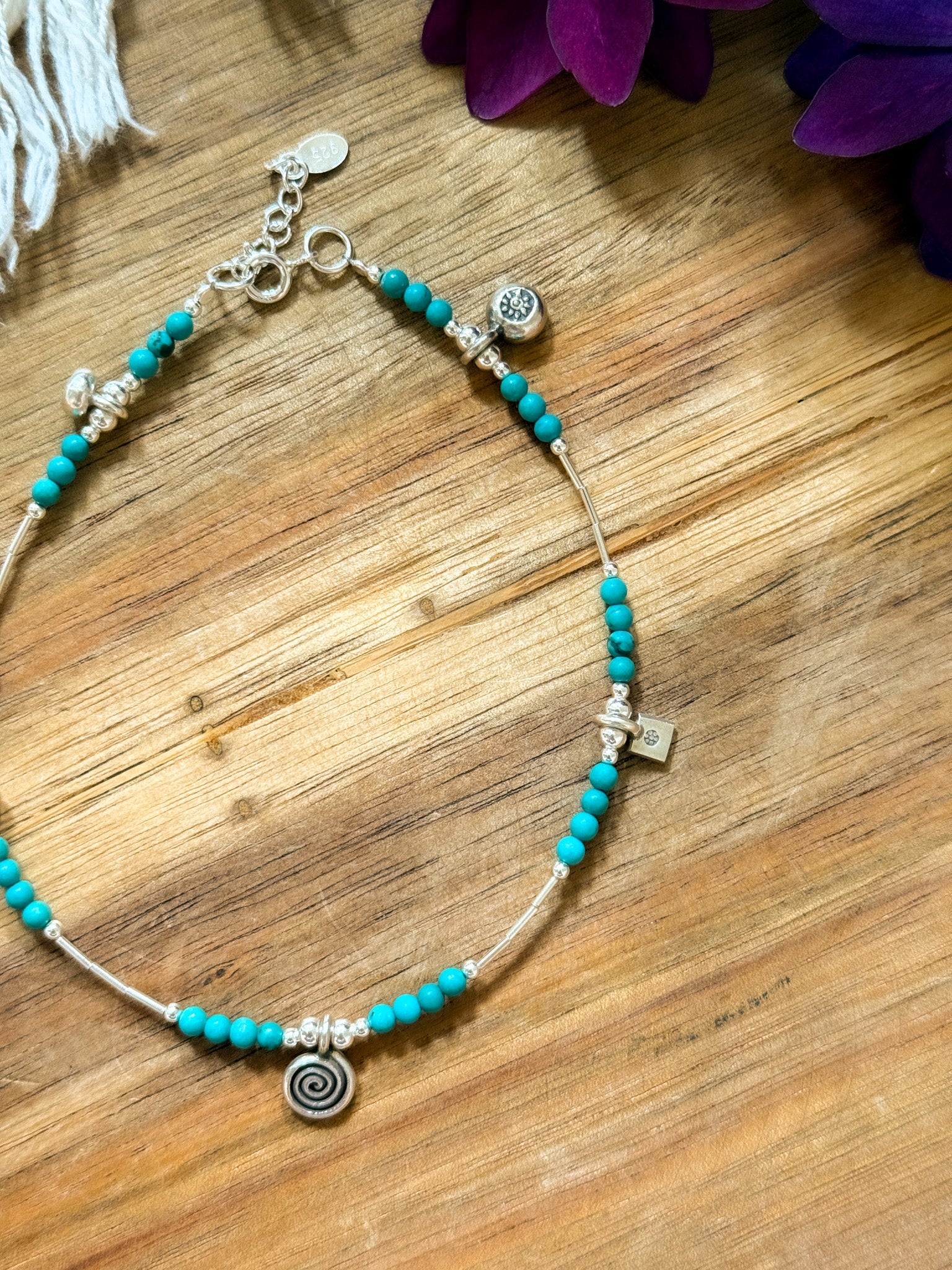 Anklet - Turquoise and Karen Silver 【Imported】