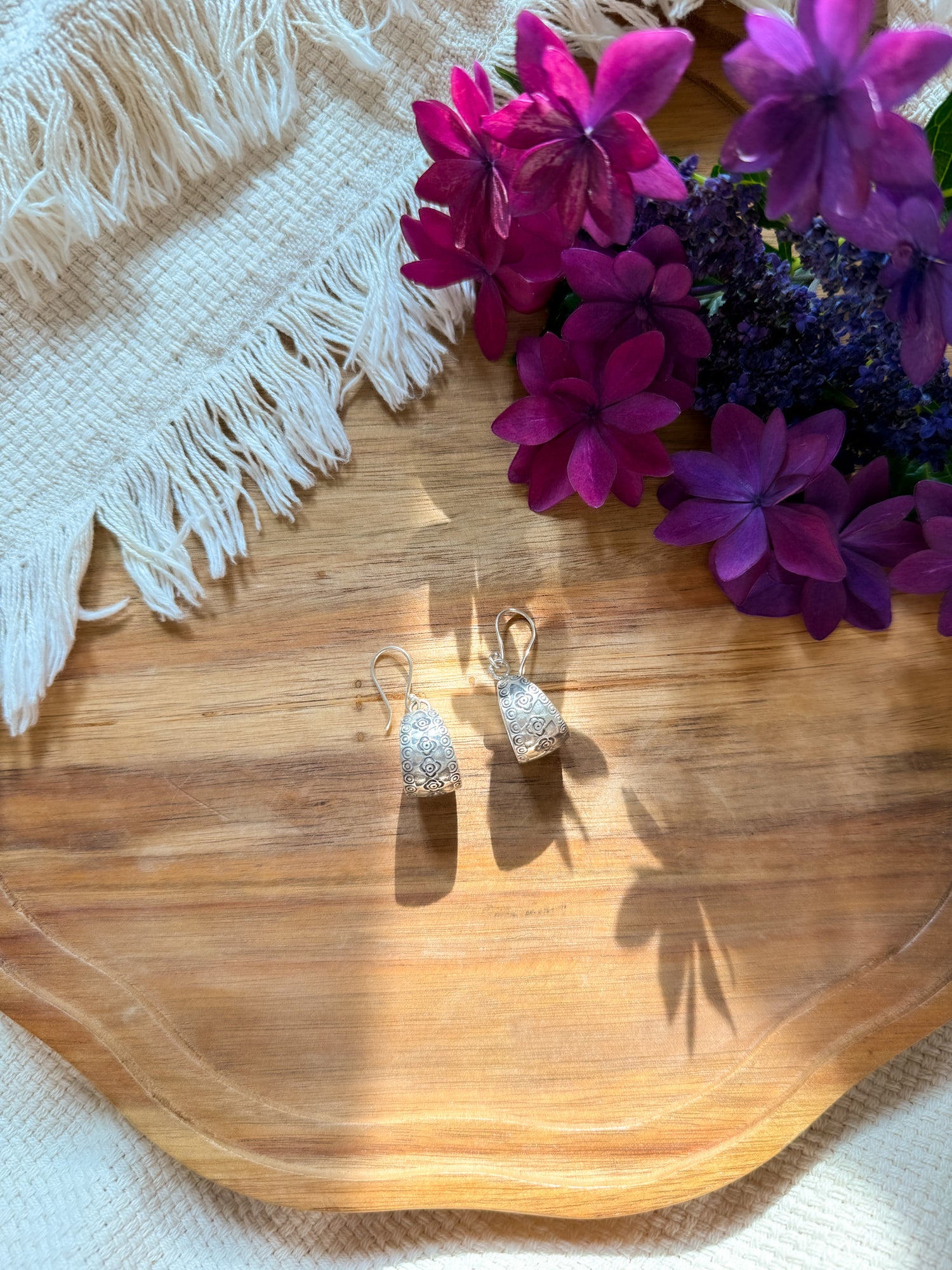 Karen Silver Earrings - flower 【Imported】 - daisy doe