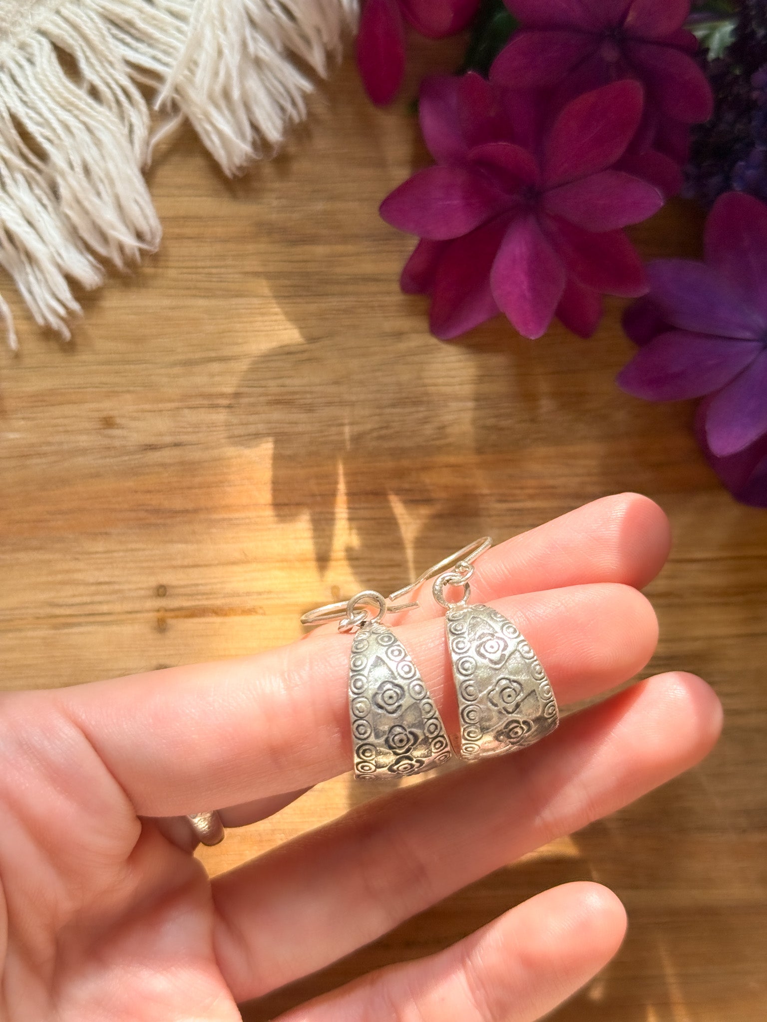 Karen Silver Earrings - flower 【Imported】