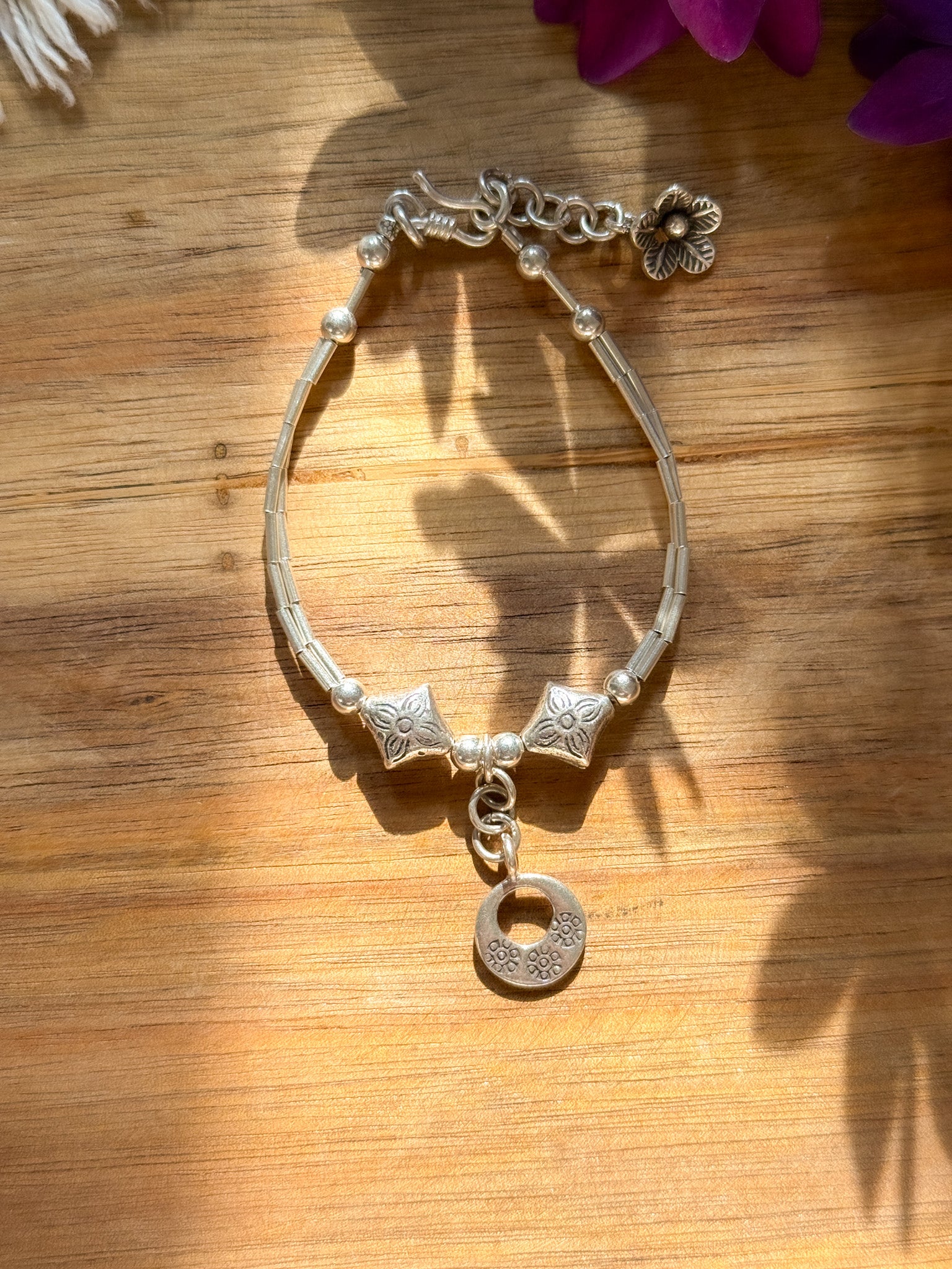 Karen Silver Bracelet - Nature 【Imported】