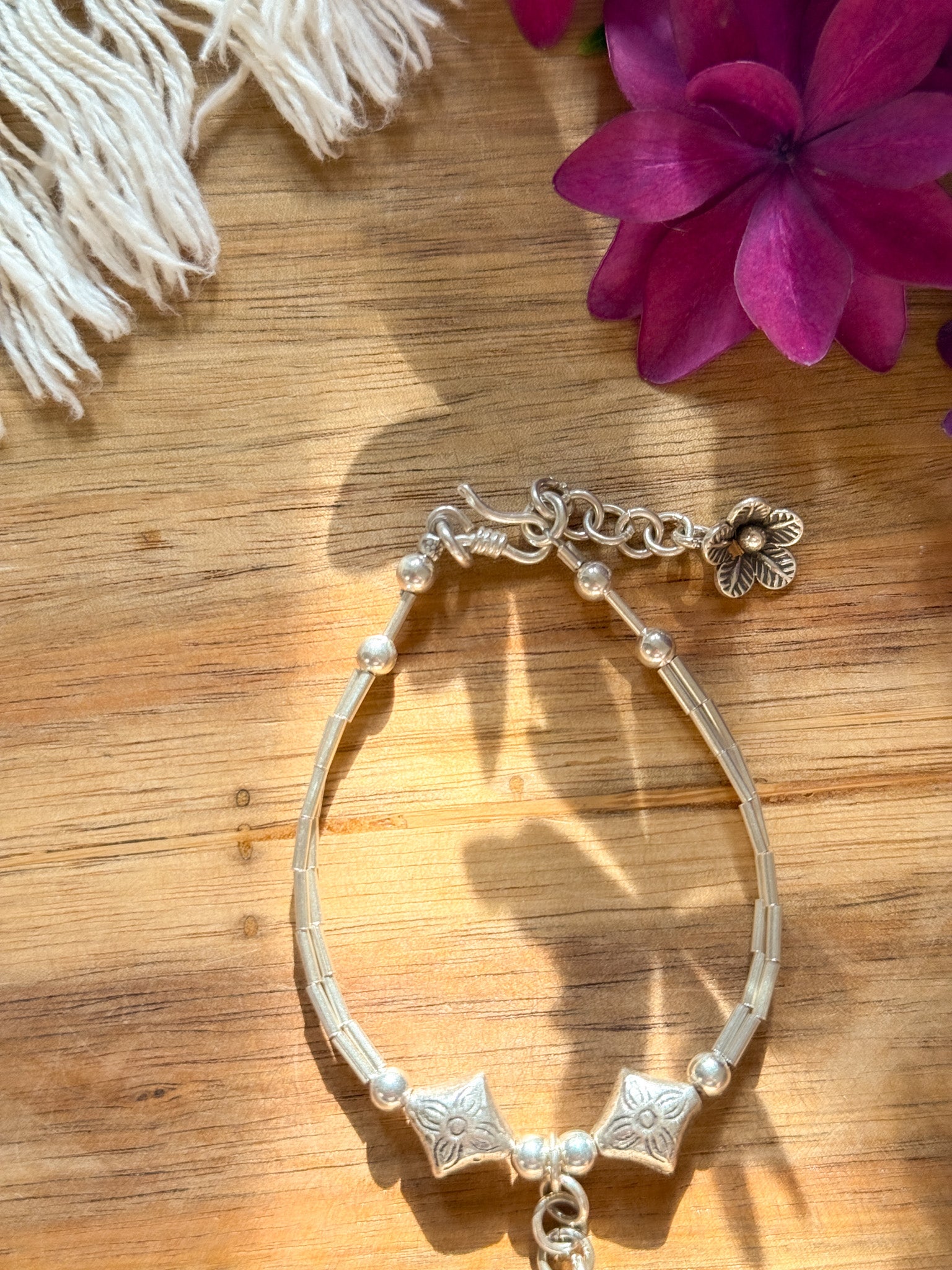 Karen Silver Bracelet - Nature 【Imported】