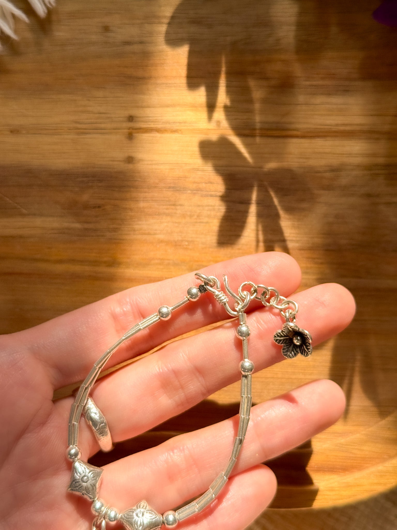 Karen Silver Bracelet - Nature 【Imported】