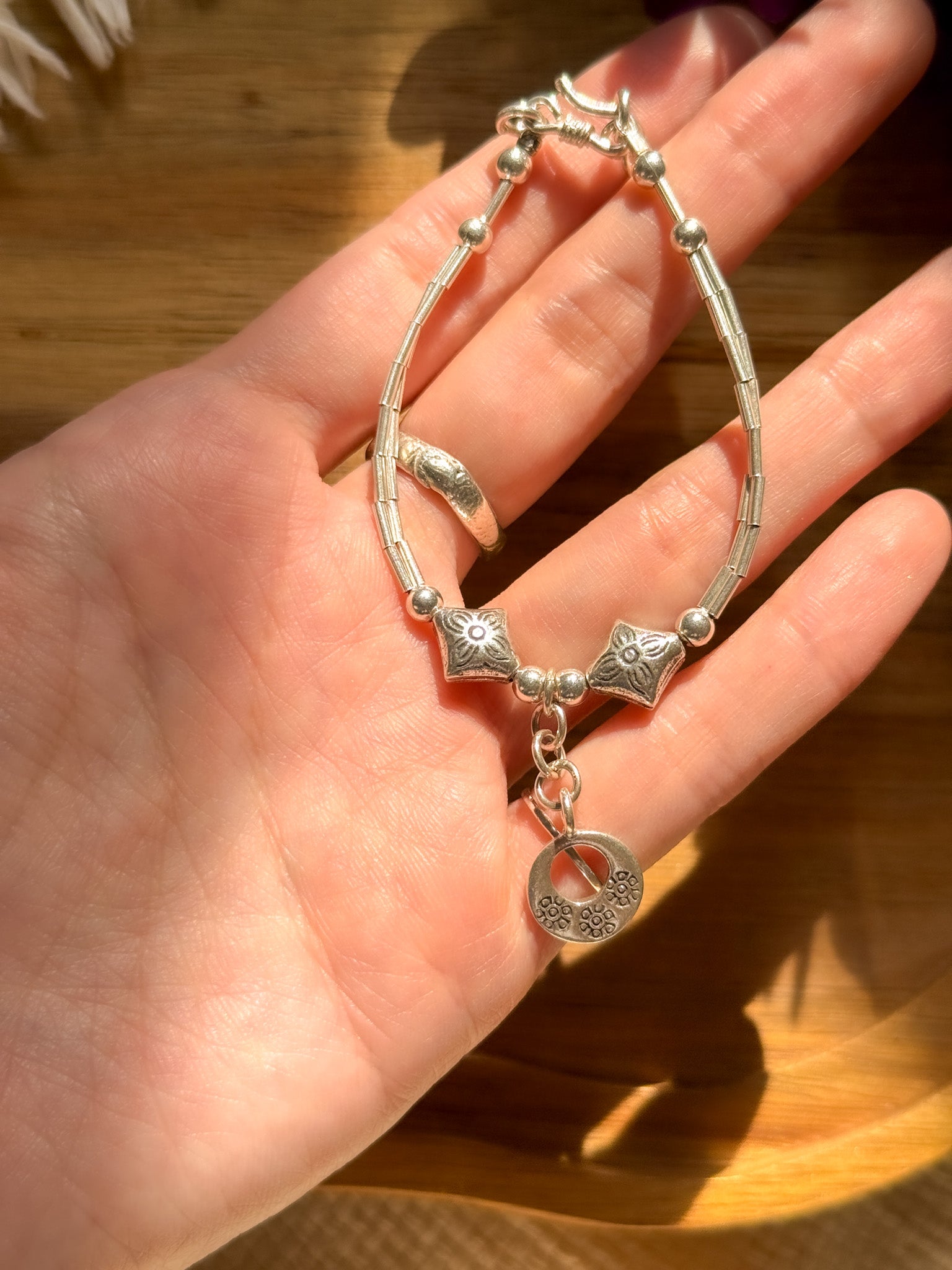 Karen Silver Bracelet - Nature 【Imported】
