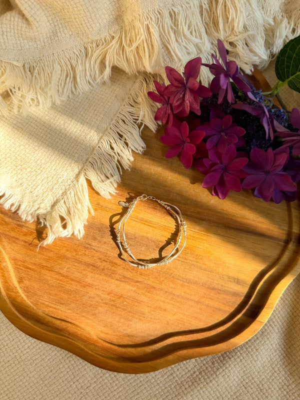 Karen Silver Bracelet - Wave 【Imported】 - daisy doe