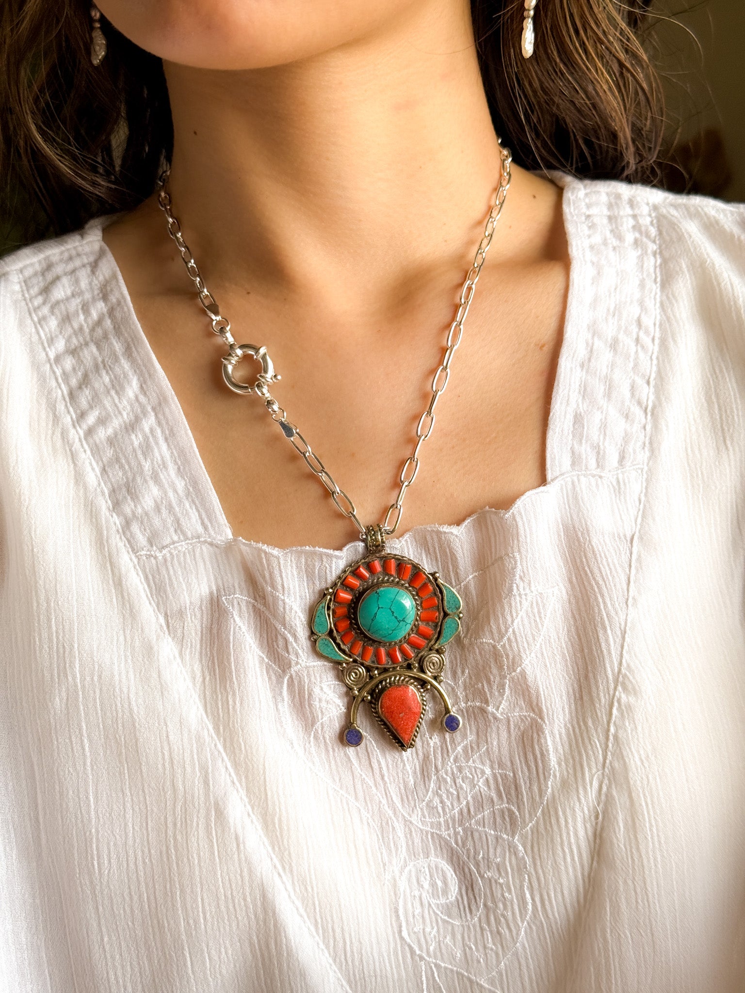 Turquoise Pendant Top 【Imported】