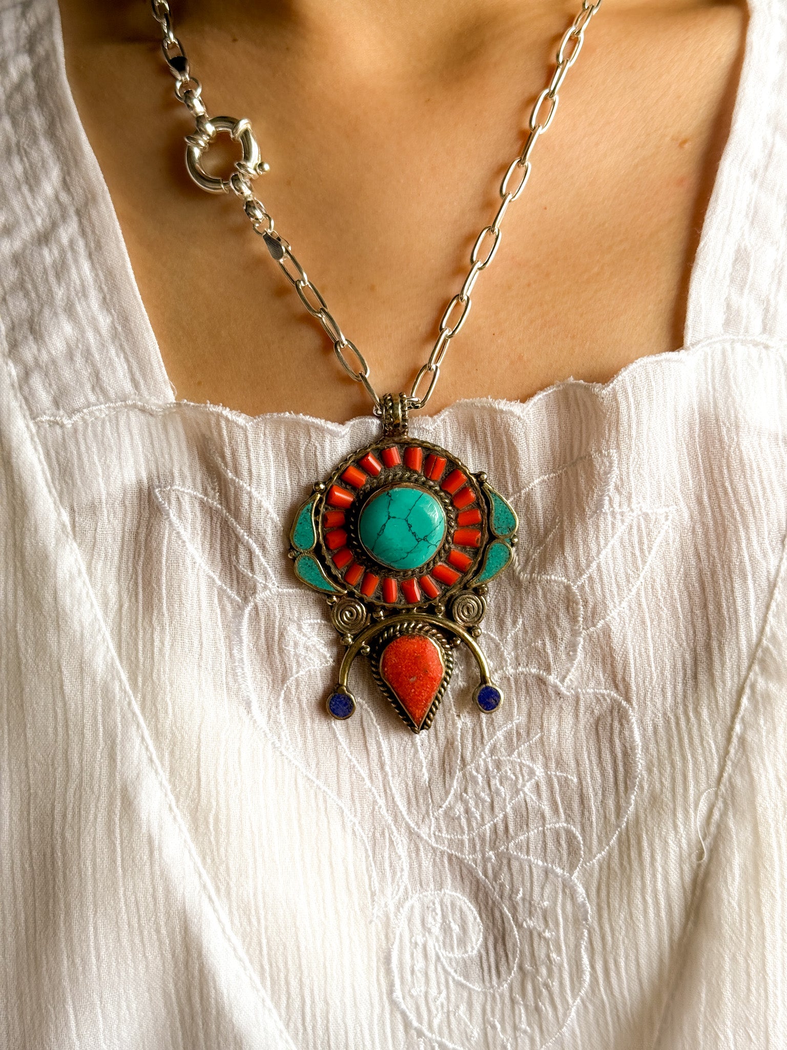 Turquoise Pendant Top 【Imported】
