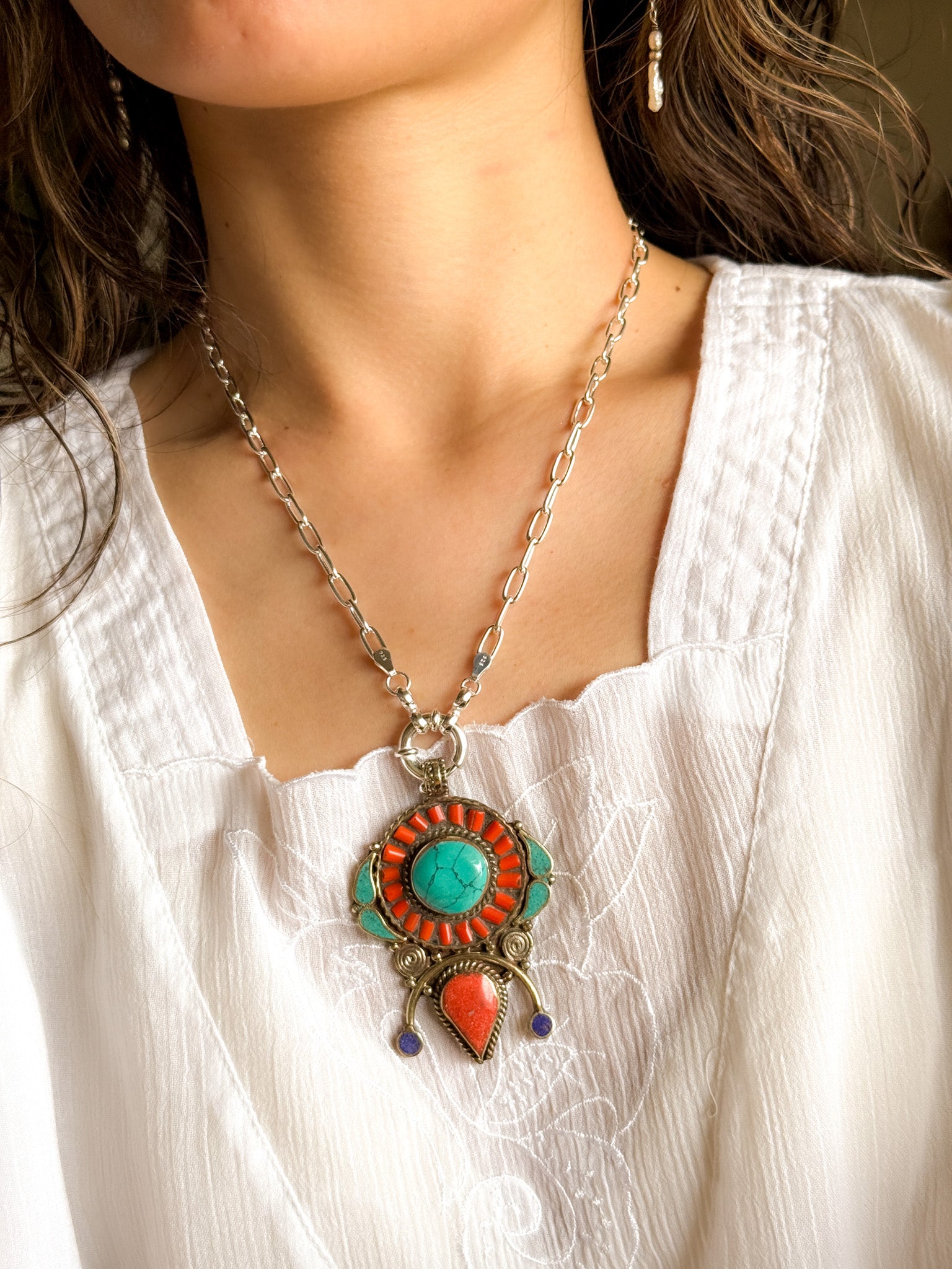 Turquoise Pendant Top 【Imported】
