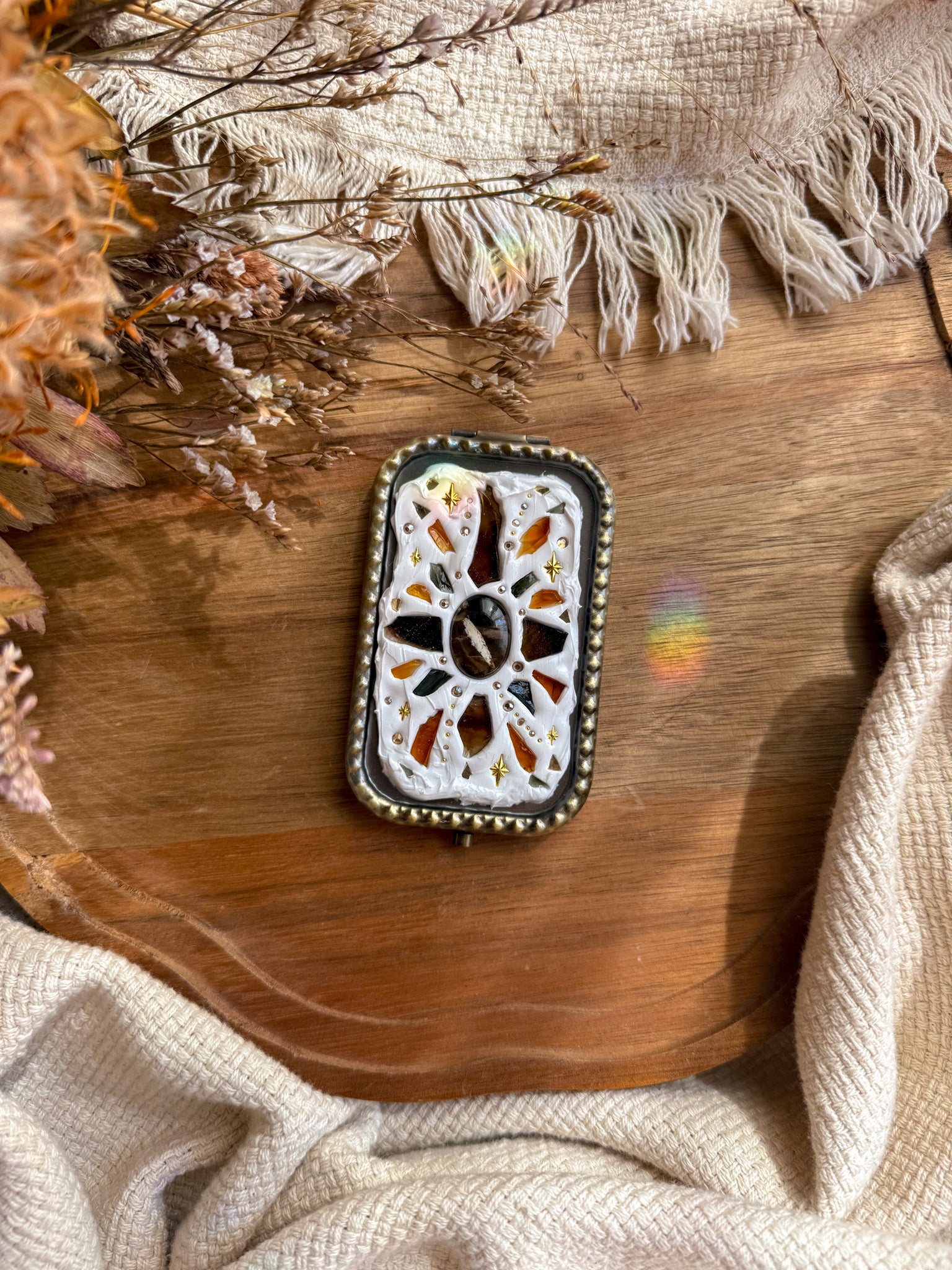 Upcycle glass mirror - Antique Gold  A - Jasper