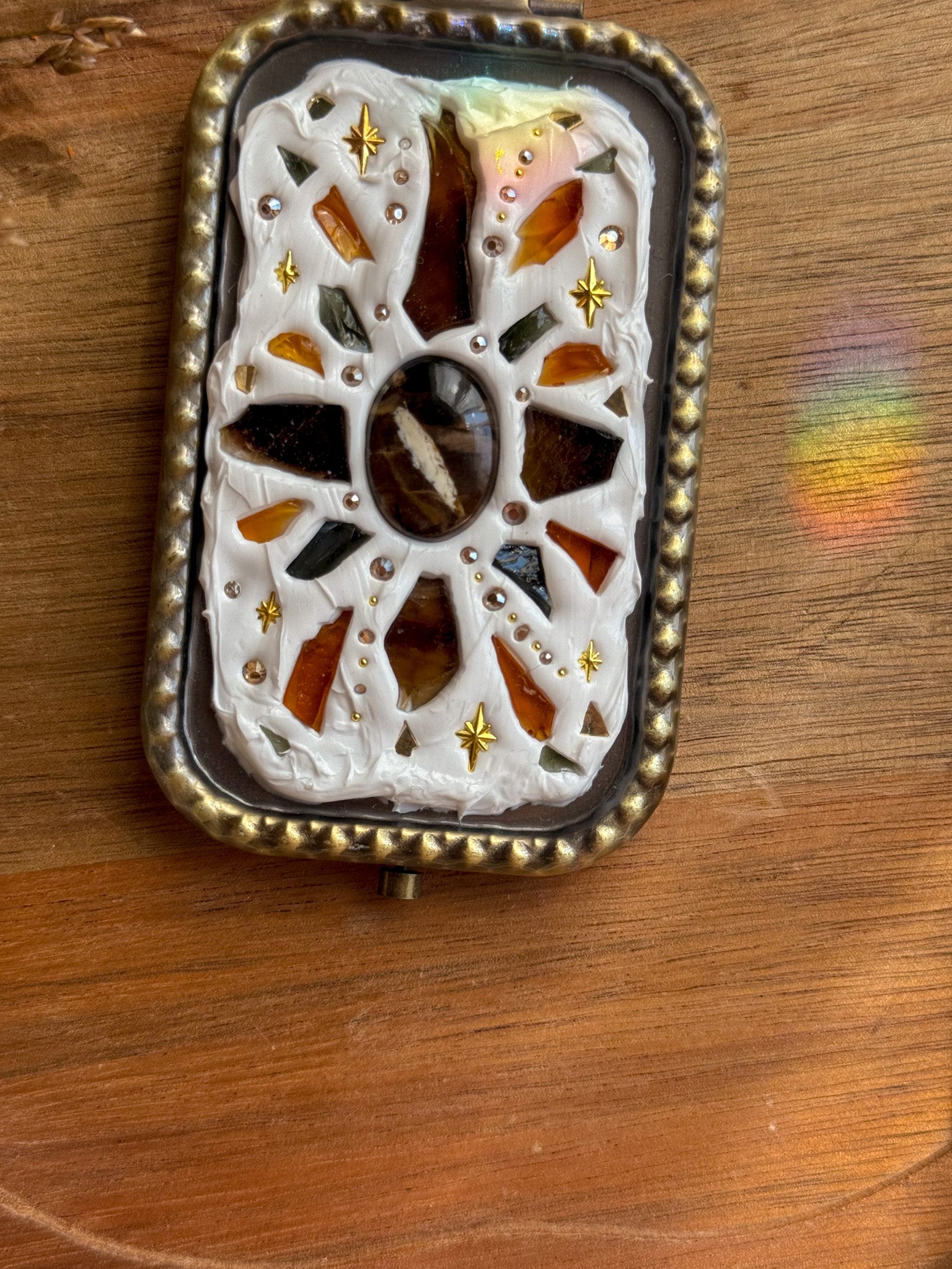 Upcycle glass mirror - Antique Gold  A - Jasper