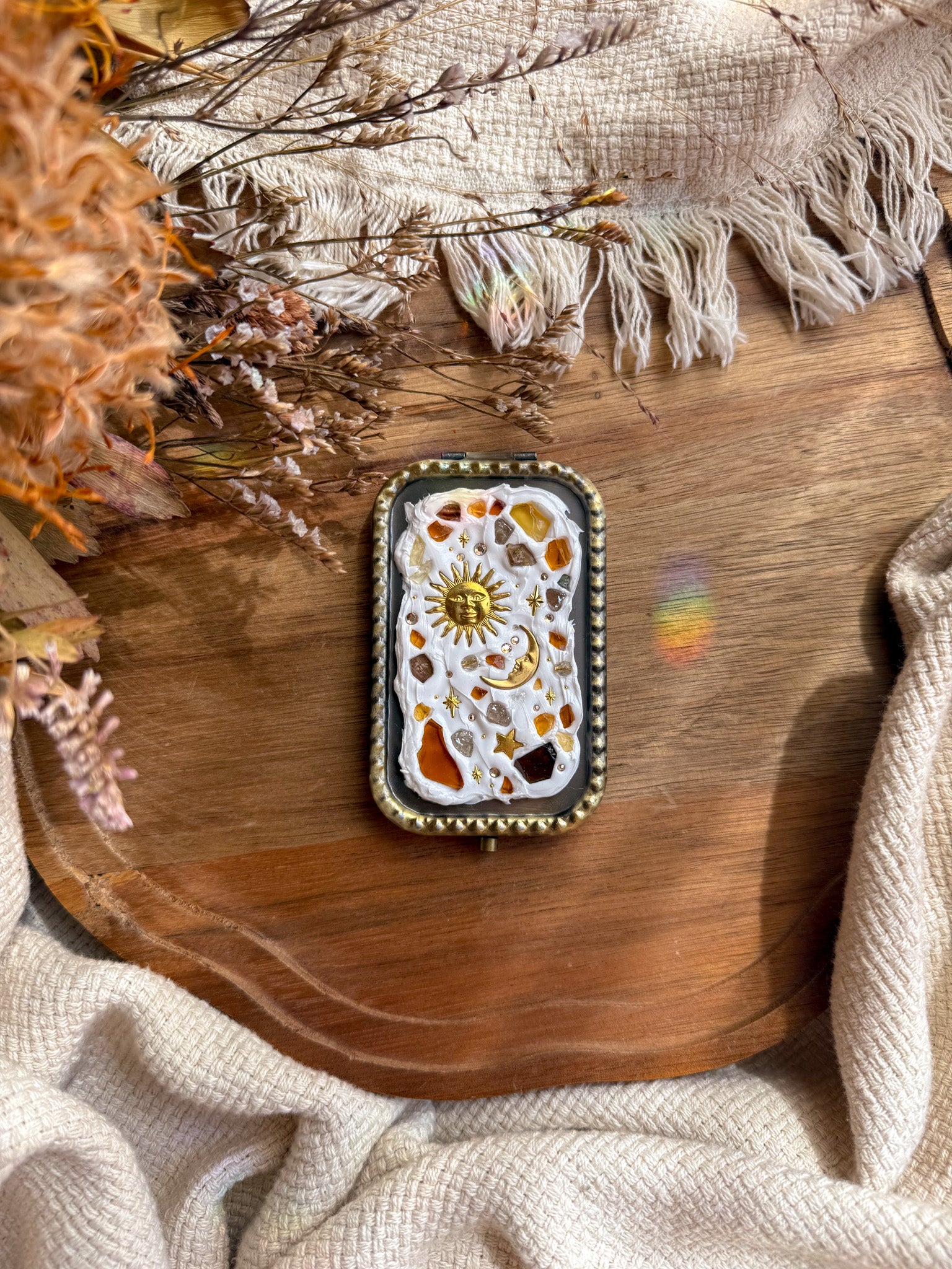 Upcycle glass mirror - Antique Gold C