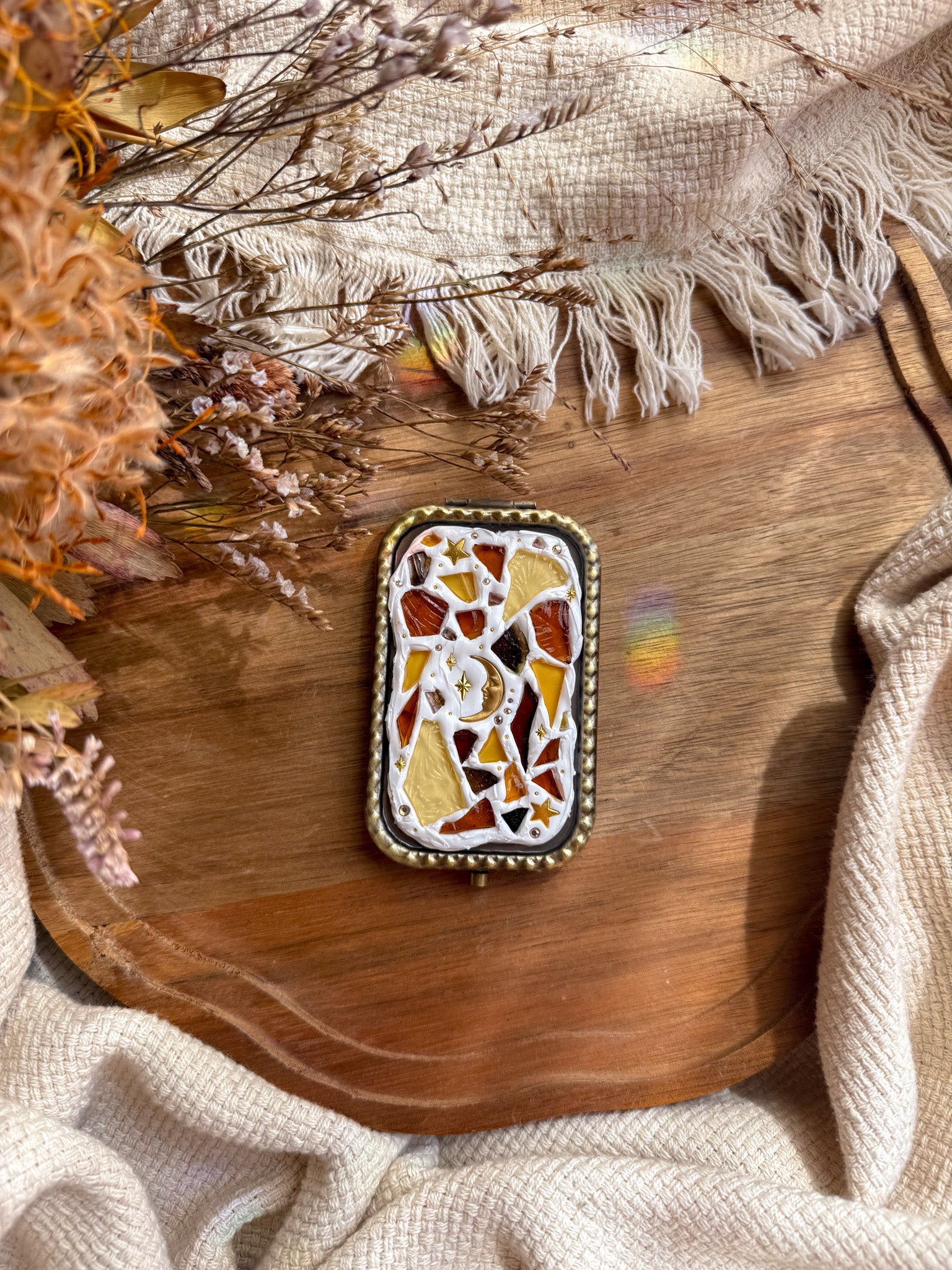 Upcycle glass mirror - Antique Gold D