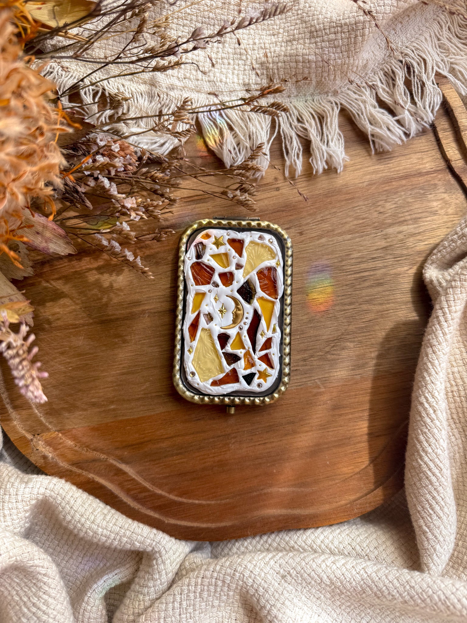 Upcycle glass mirror - Antique Gold D