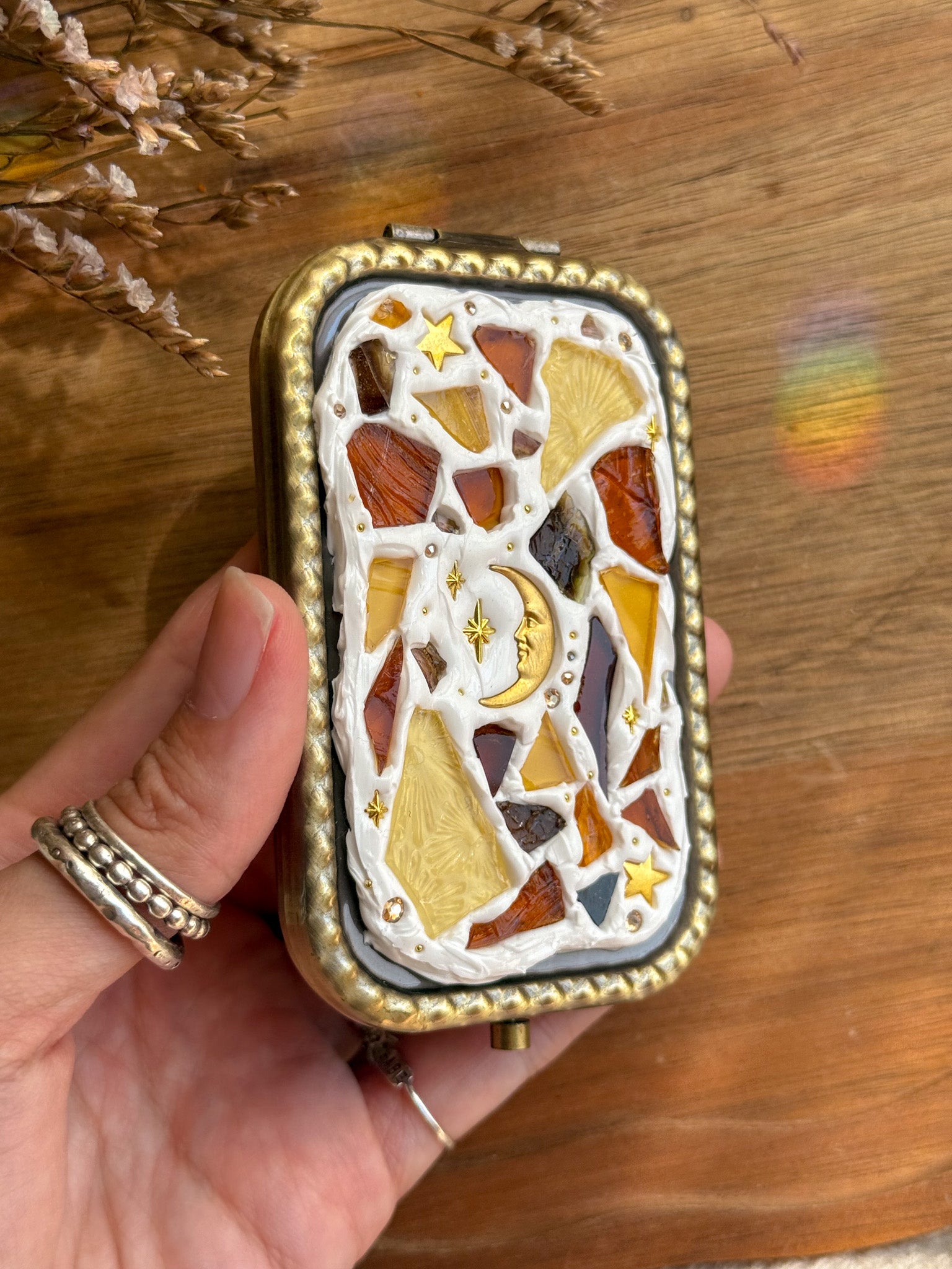 Upcycle glass mirror - Antique Gold D