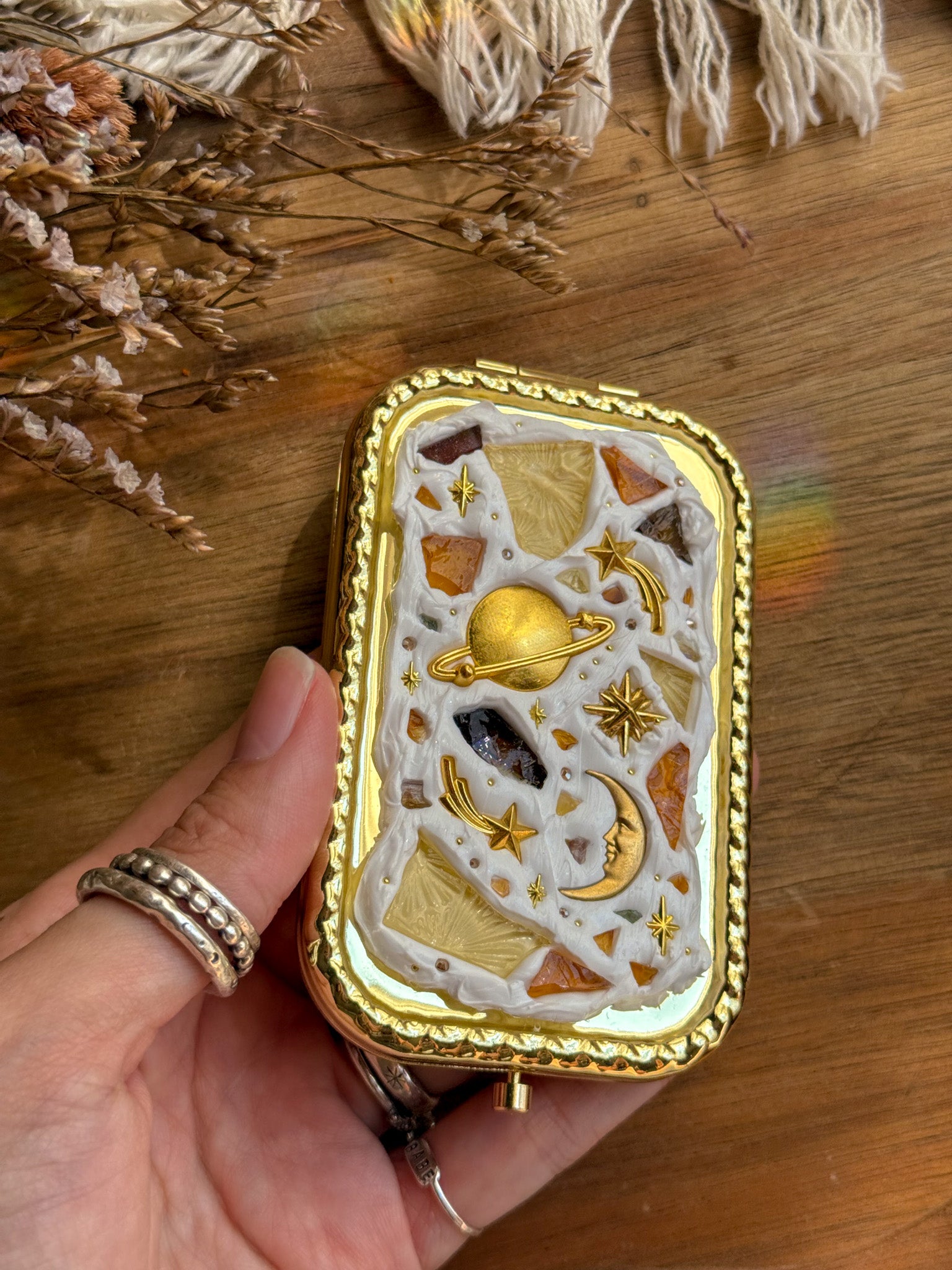 Upcycle glass mirror - Gold F