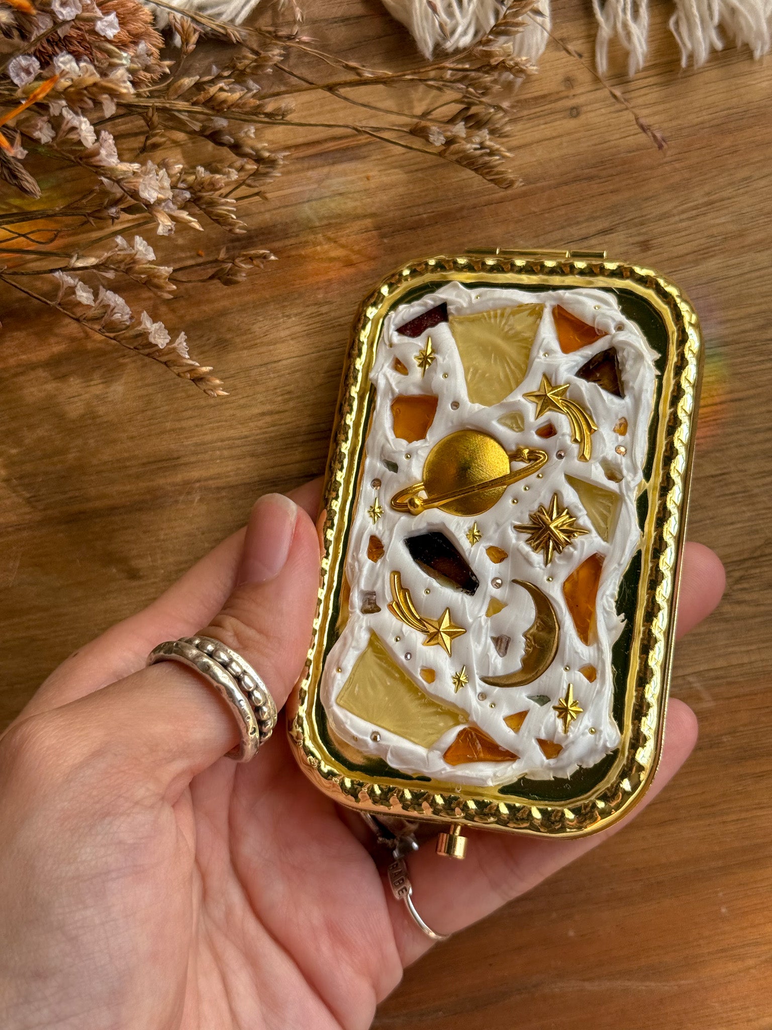 Upcycle glass mirror - Gold F