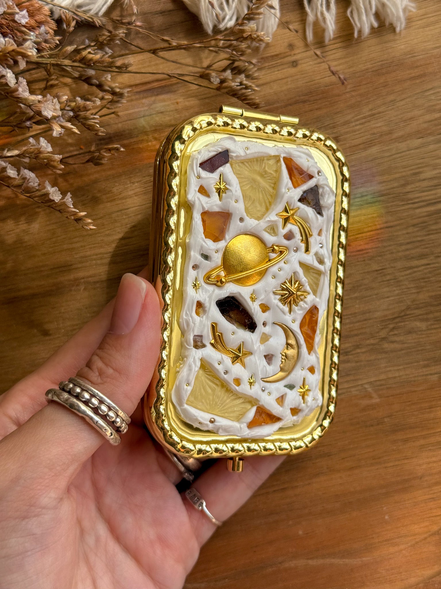 Upcycle glass mirror - Gold F