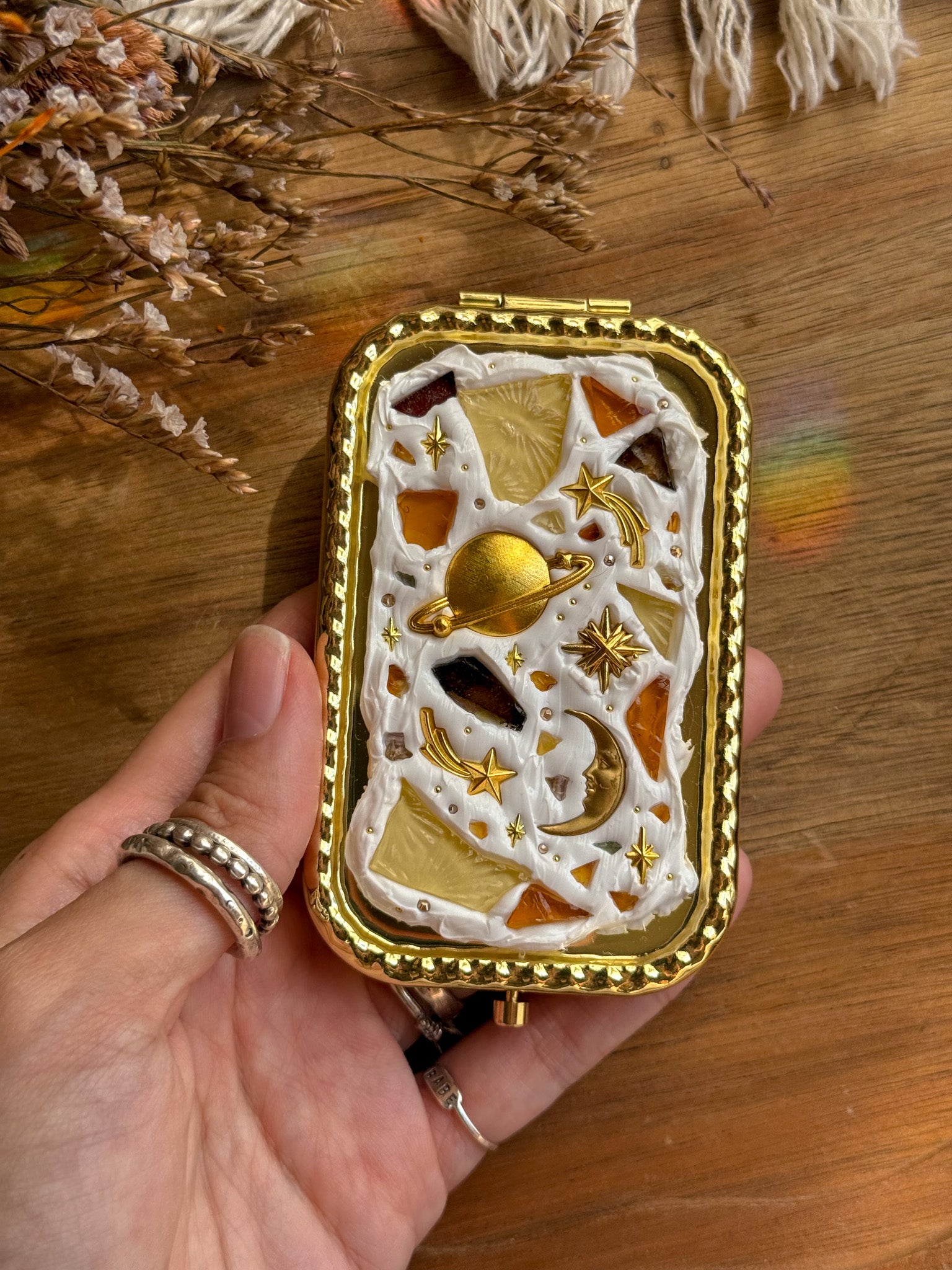 Upcycle glass mirror - Gold F