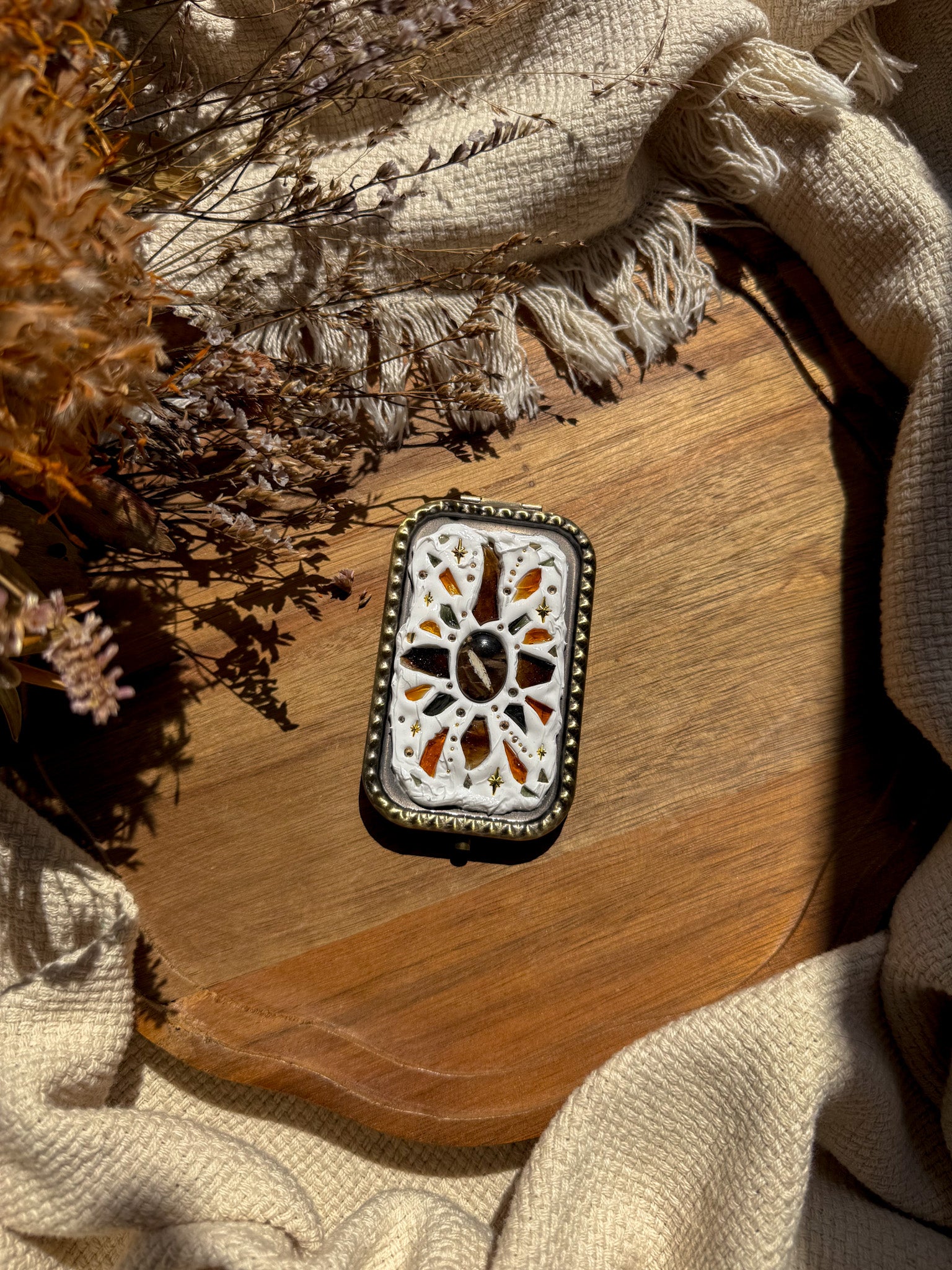 Upcycle glass mirror - Antique Gold  A - Jasper