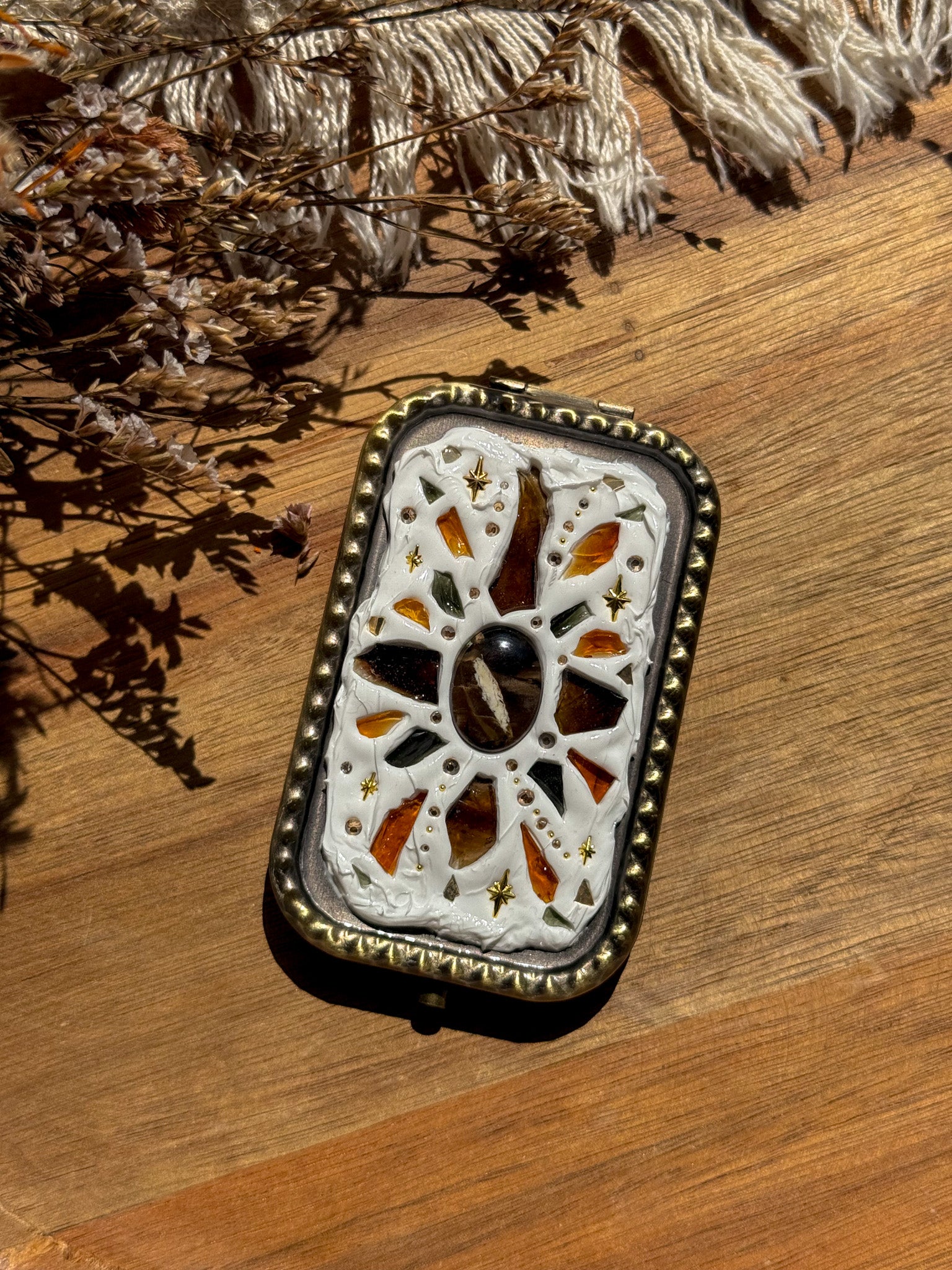 Upcycle glass mirror - Antique Gold  A - Jasper