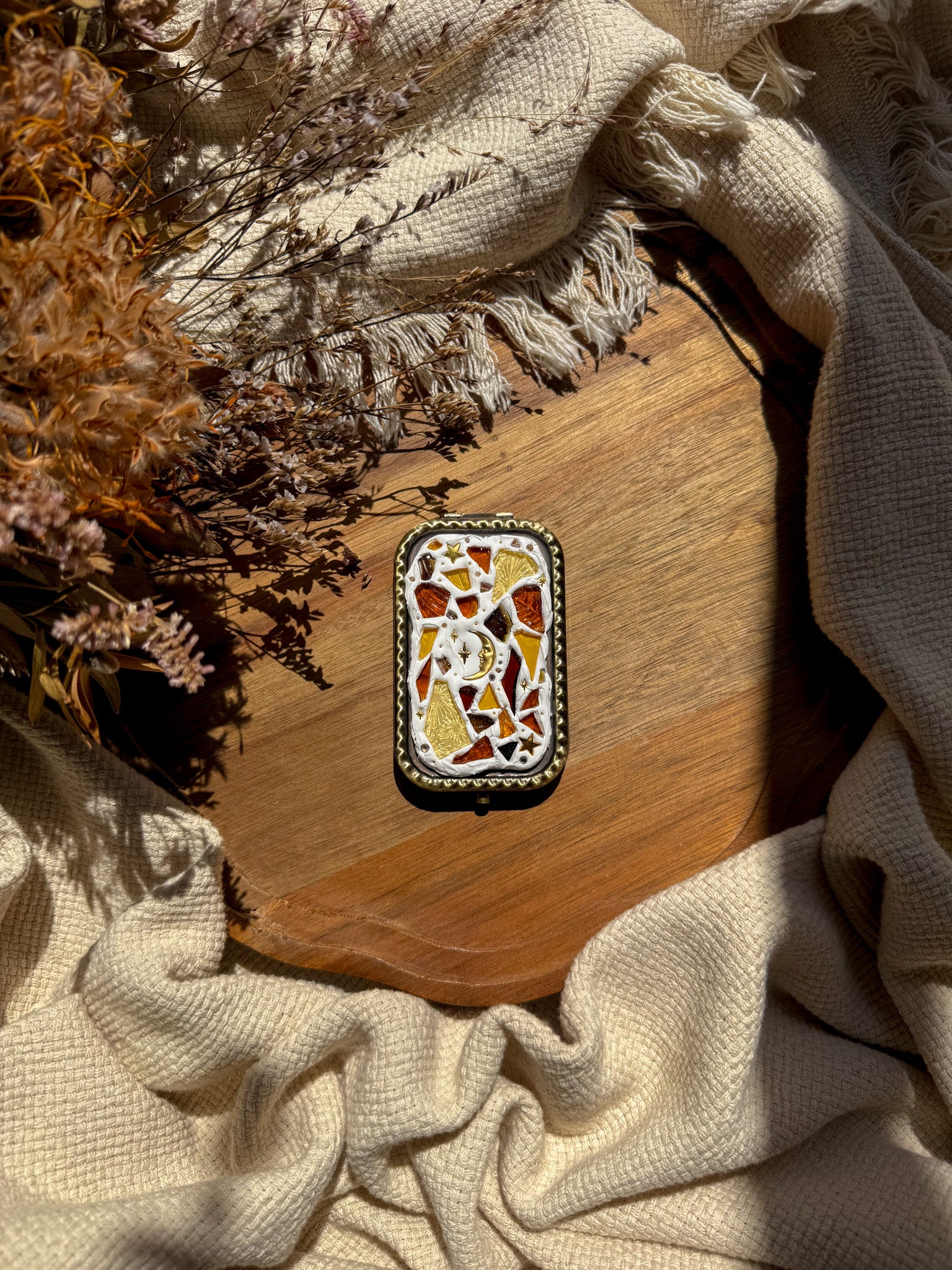 Upcycle glass mirror - Antique Gold D