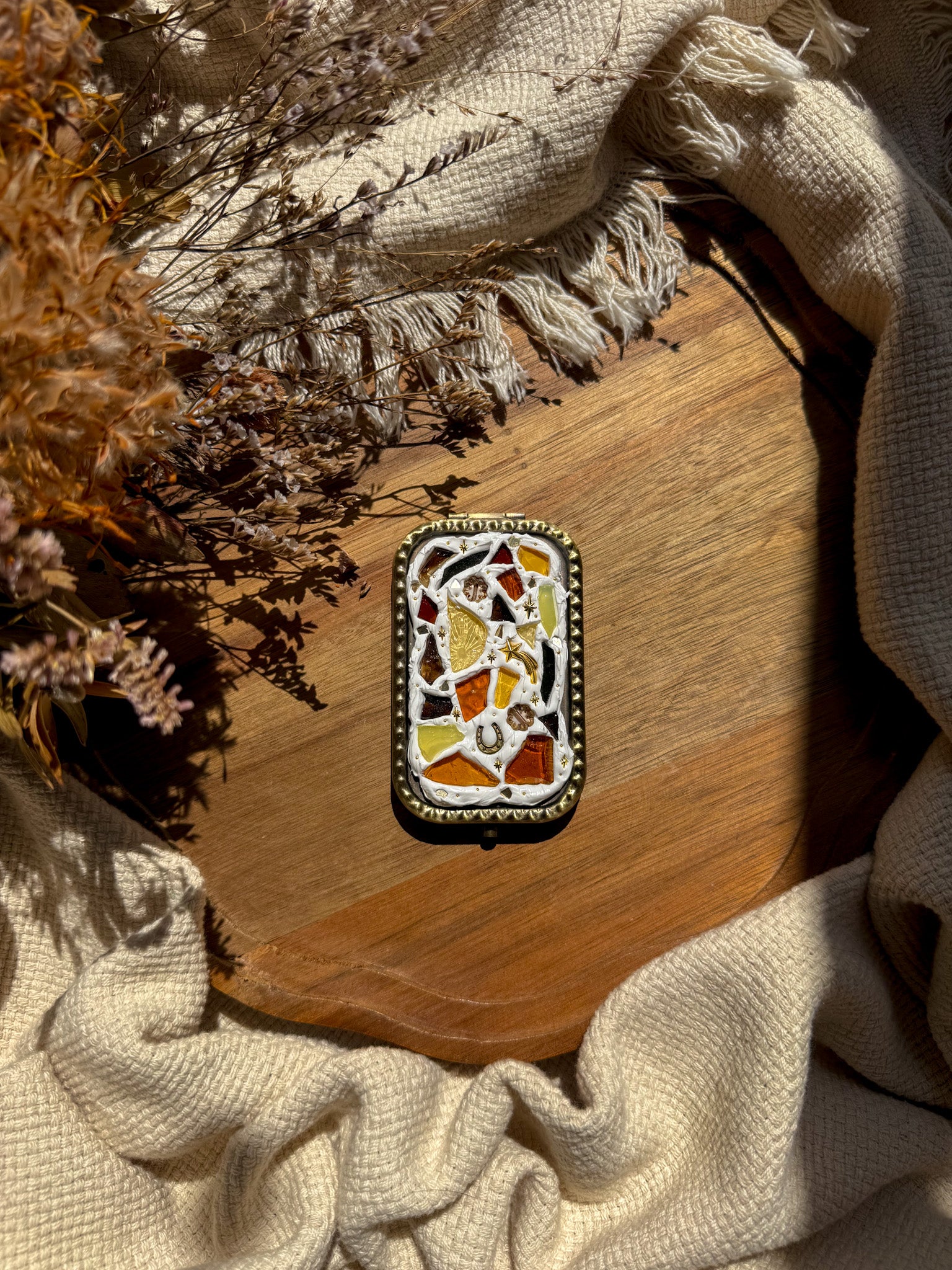 Upcycle glass mirror - Antique Gold E