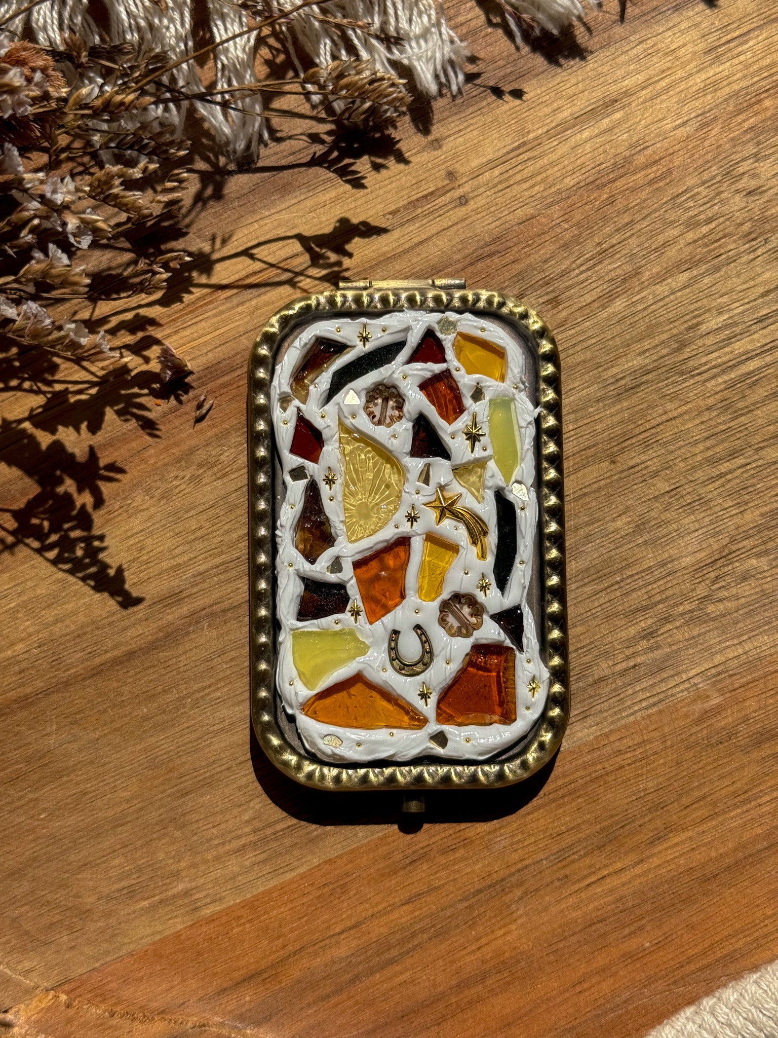 Upcycle glass mirror - Antique Gold E