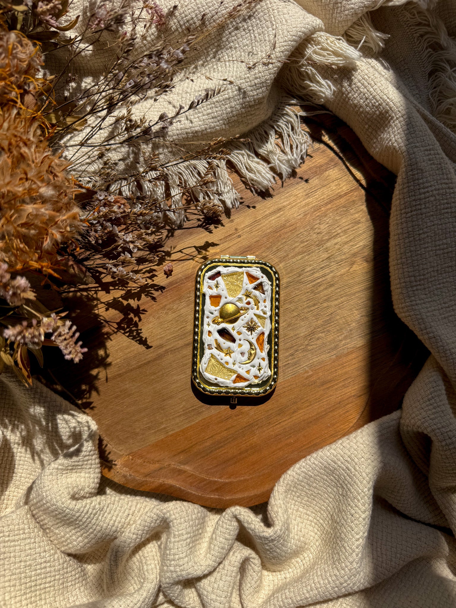 Upcycle glass mirror - Gold F