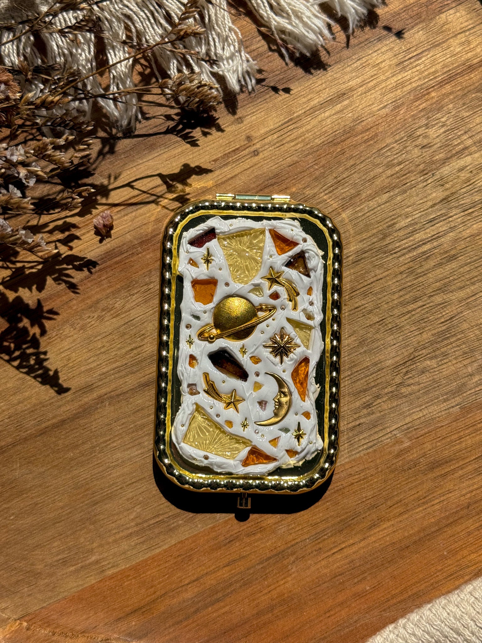 Upcycle glass mirror - Gold F