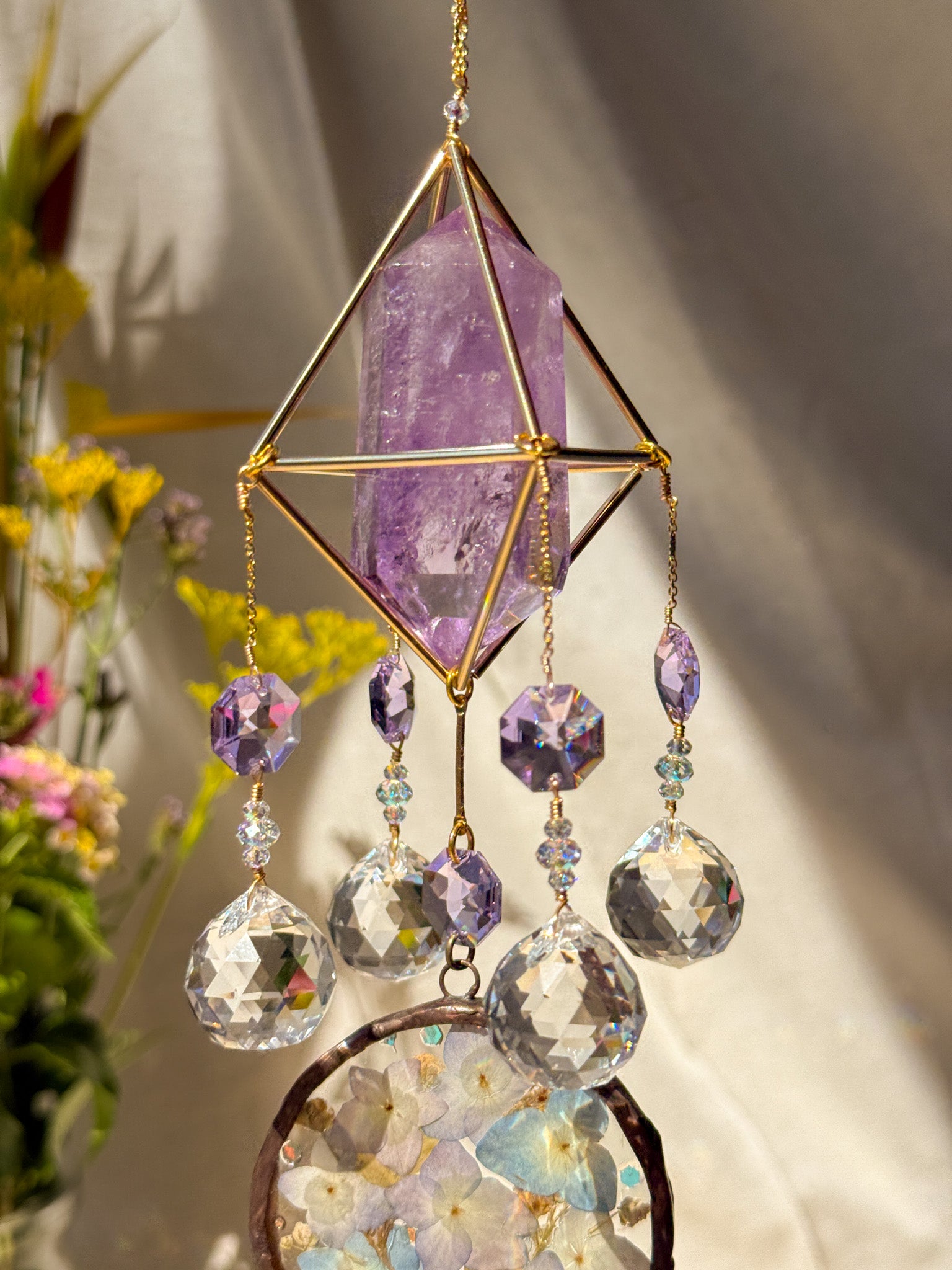 Picnic - Amethyst with hydrangeas