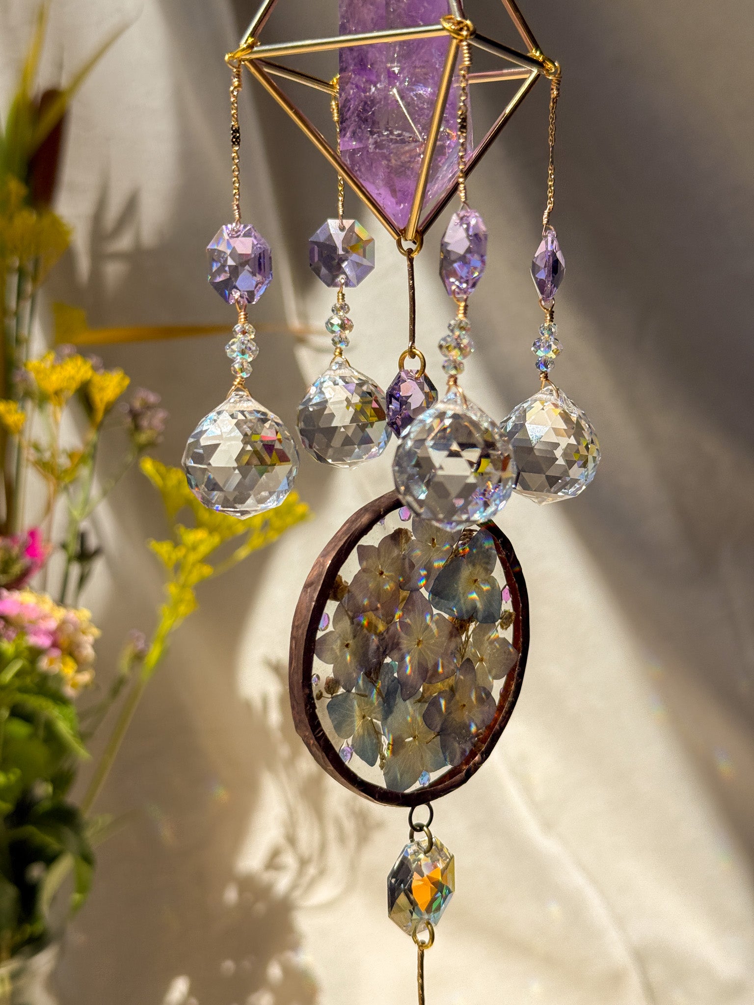 Picnic - Amethyst with hydrangeas