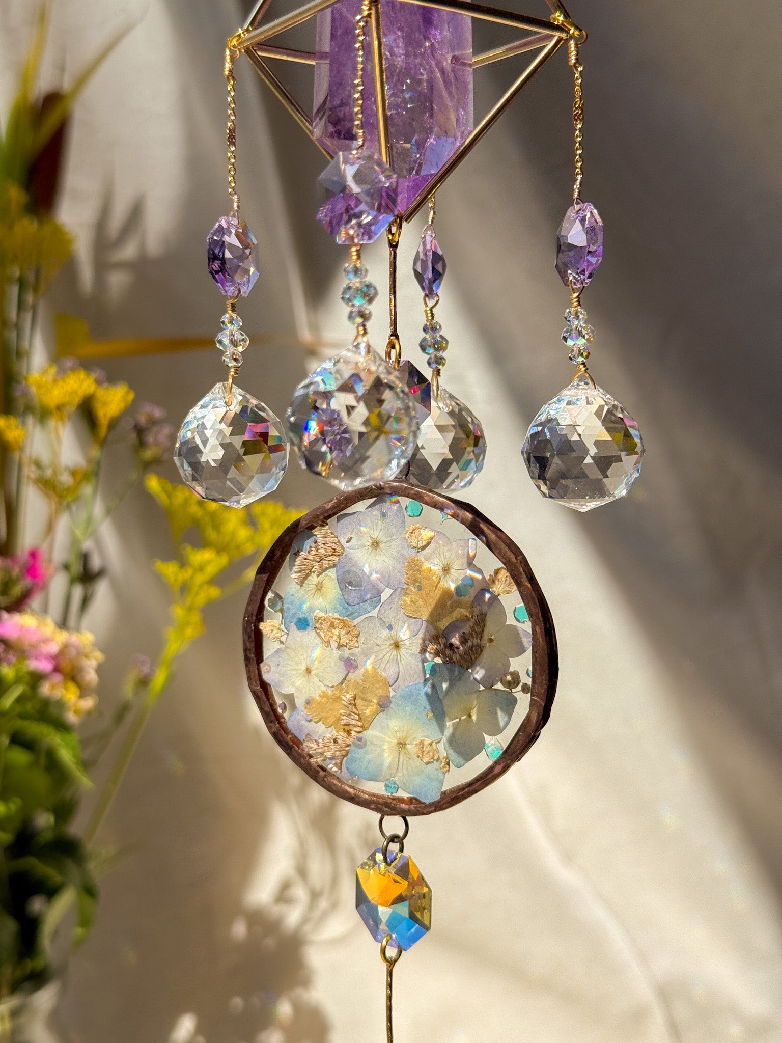 Picnic - Amethyst with hydrangeas