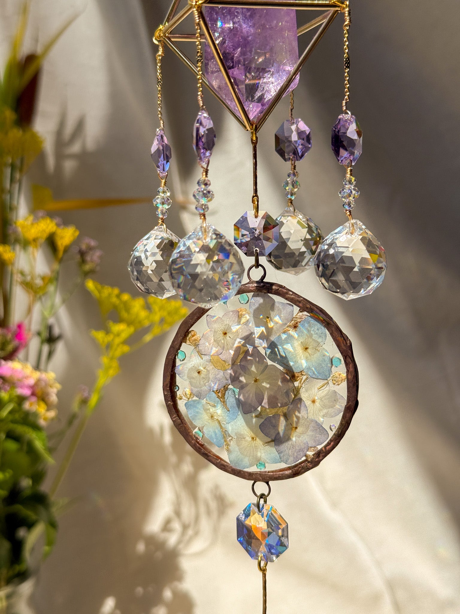 Picnic - Amethyst with hydrangeas