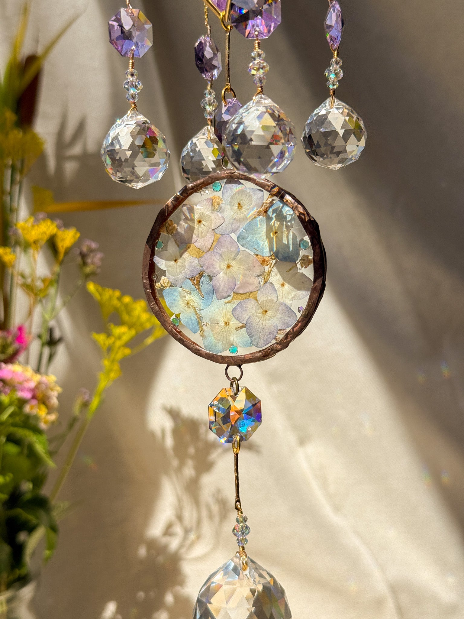 Picnic - Amethyst with hydrangeas