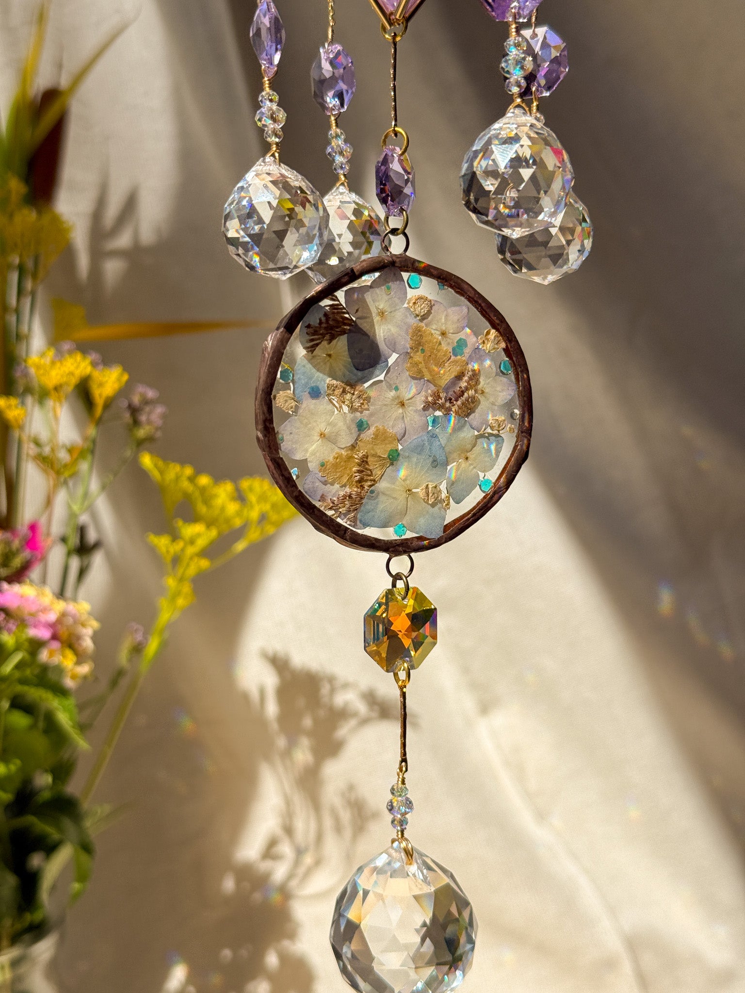 Picnic - Amethyst with hydrangeas