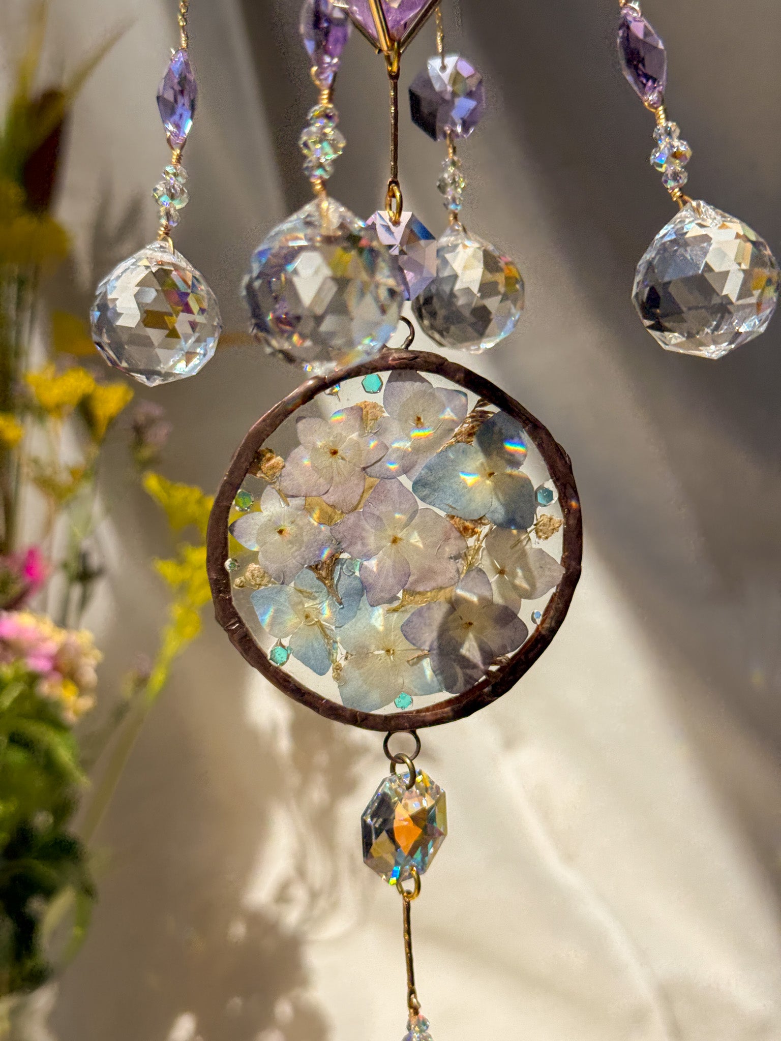 Picnic - Amethyst with hydrangeas