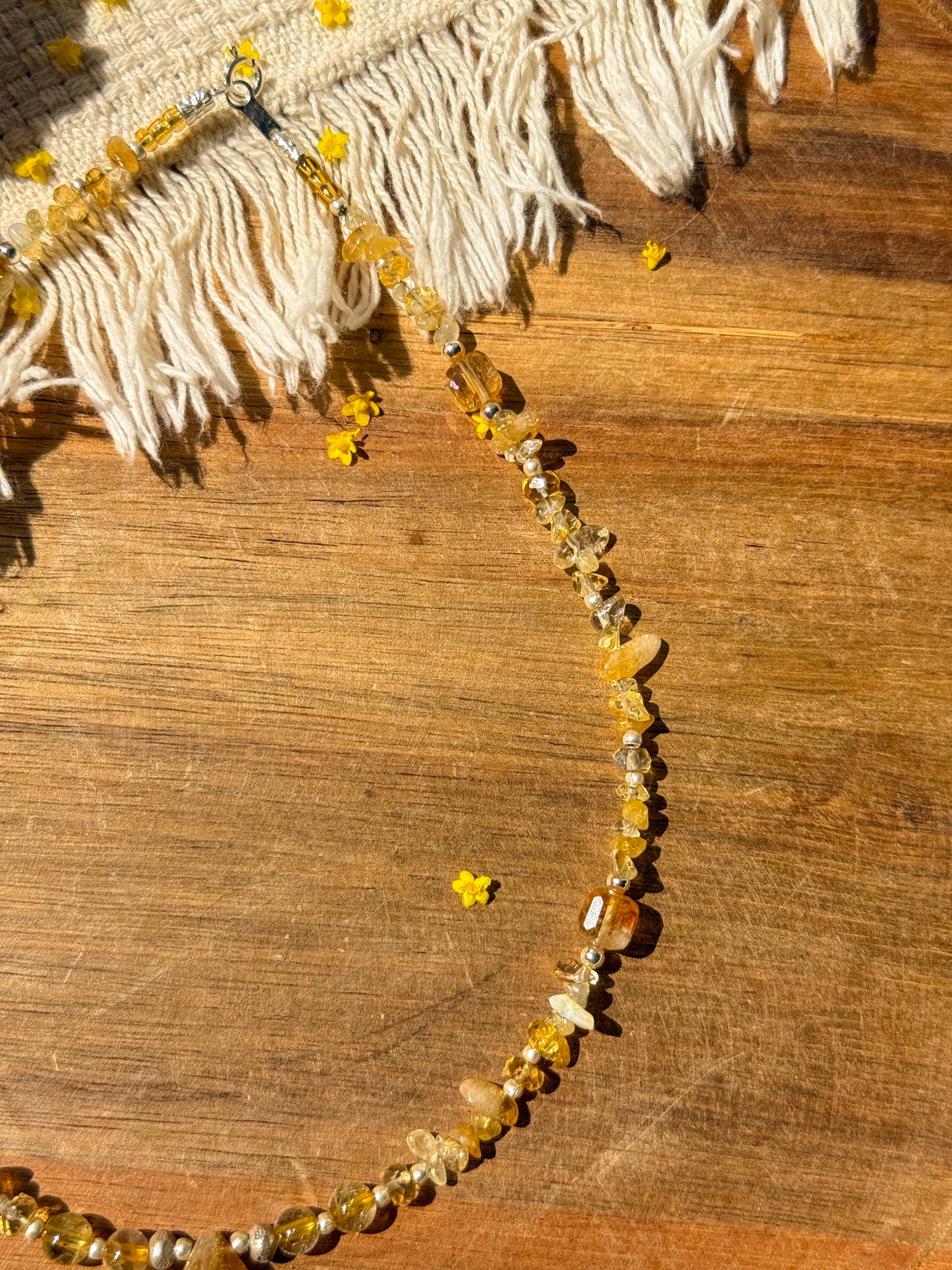 Citrine and Karen silver Necklace