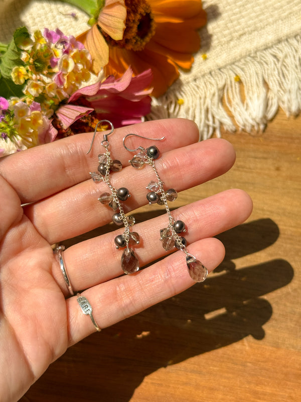 Swarovski Earrings - dark - daisy doe