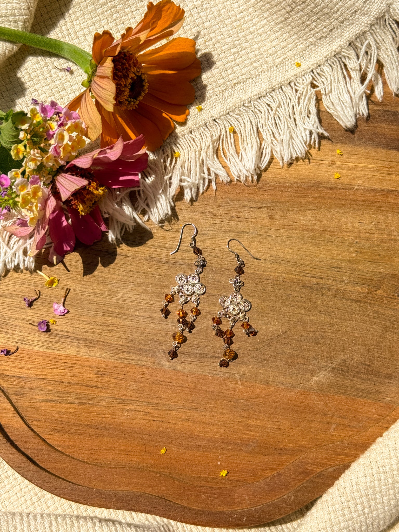 Swarovski Earrings - brown