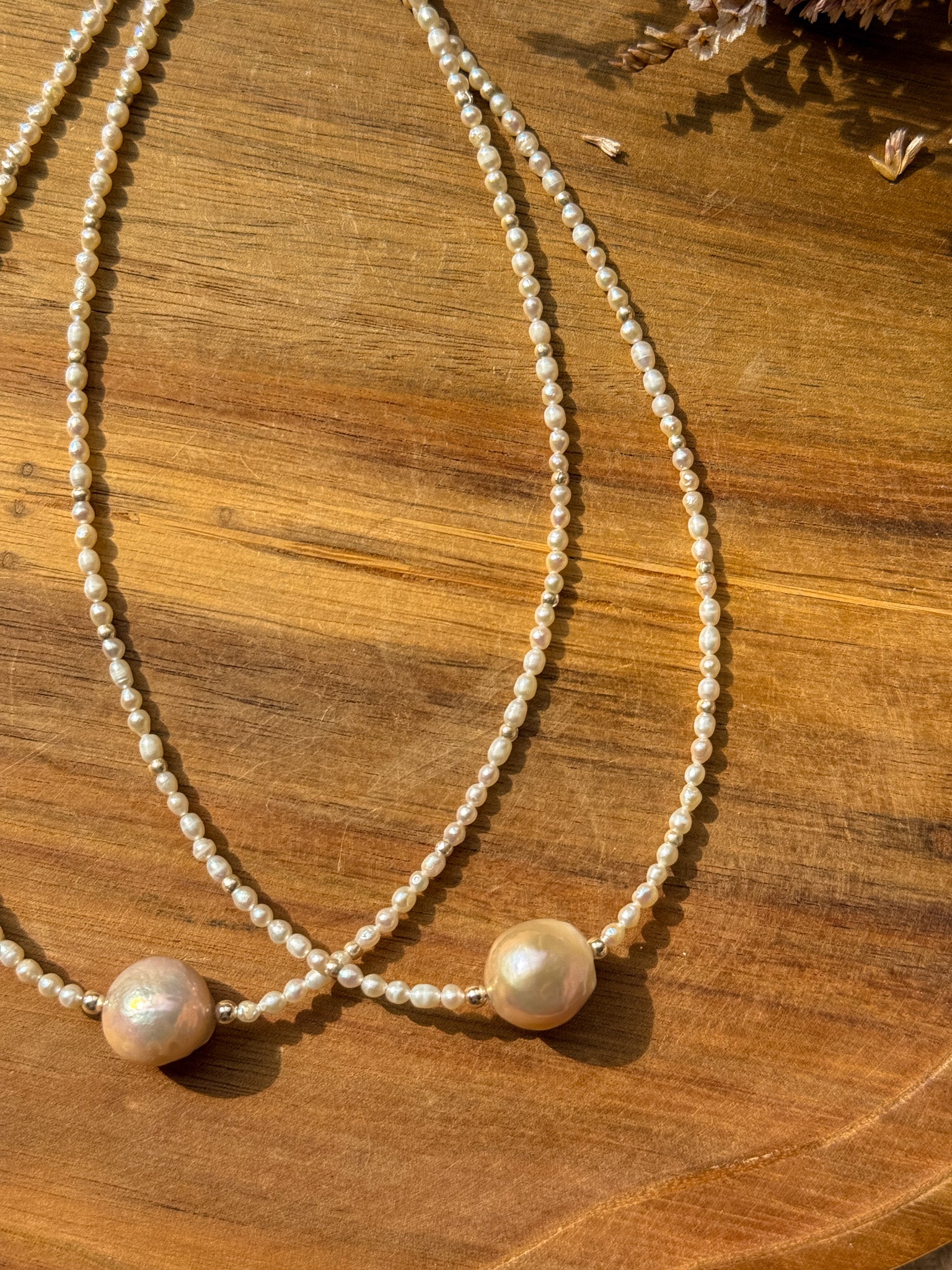 Necklace - Pearl and Karen silver