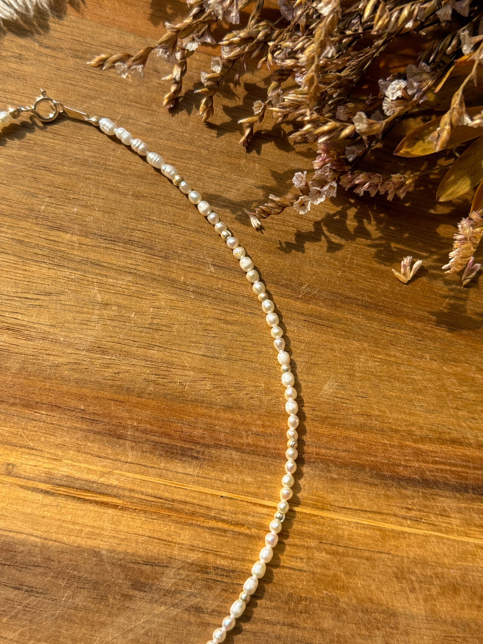 Necklace - Pearl and Karen silver