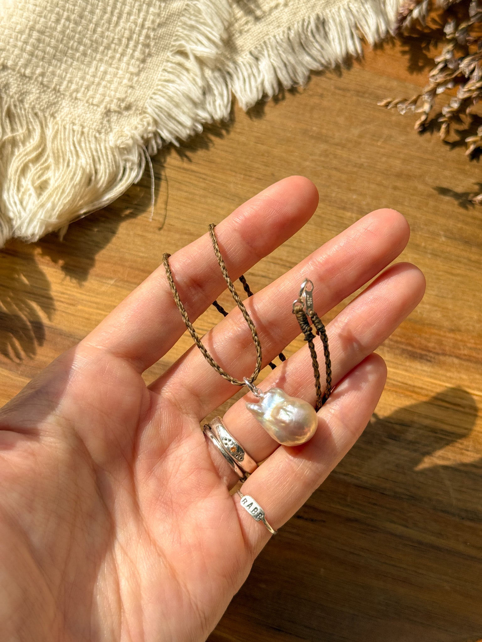 Macrame Choker - Pearl