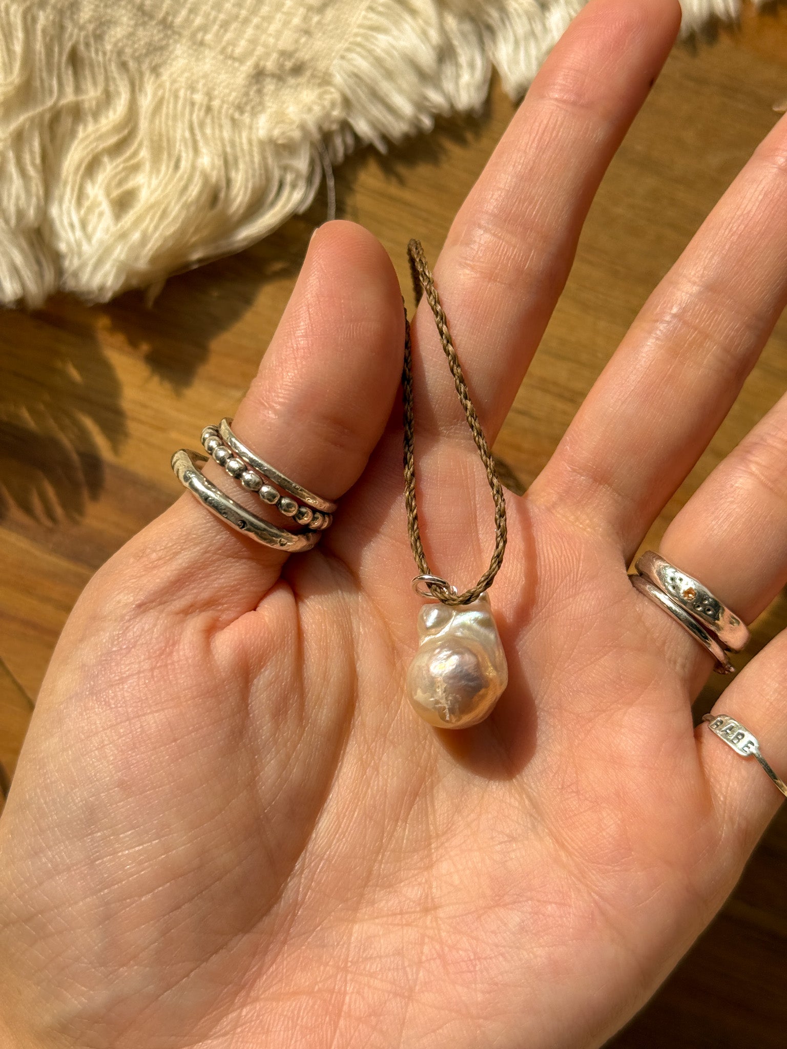 Macrame Choker - Pearl