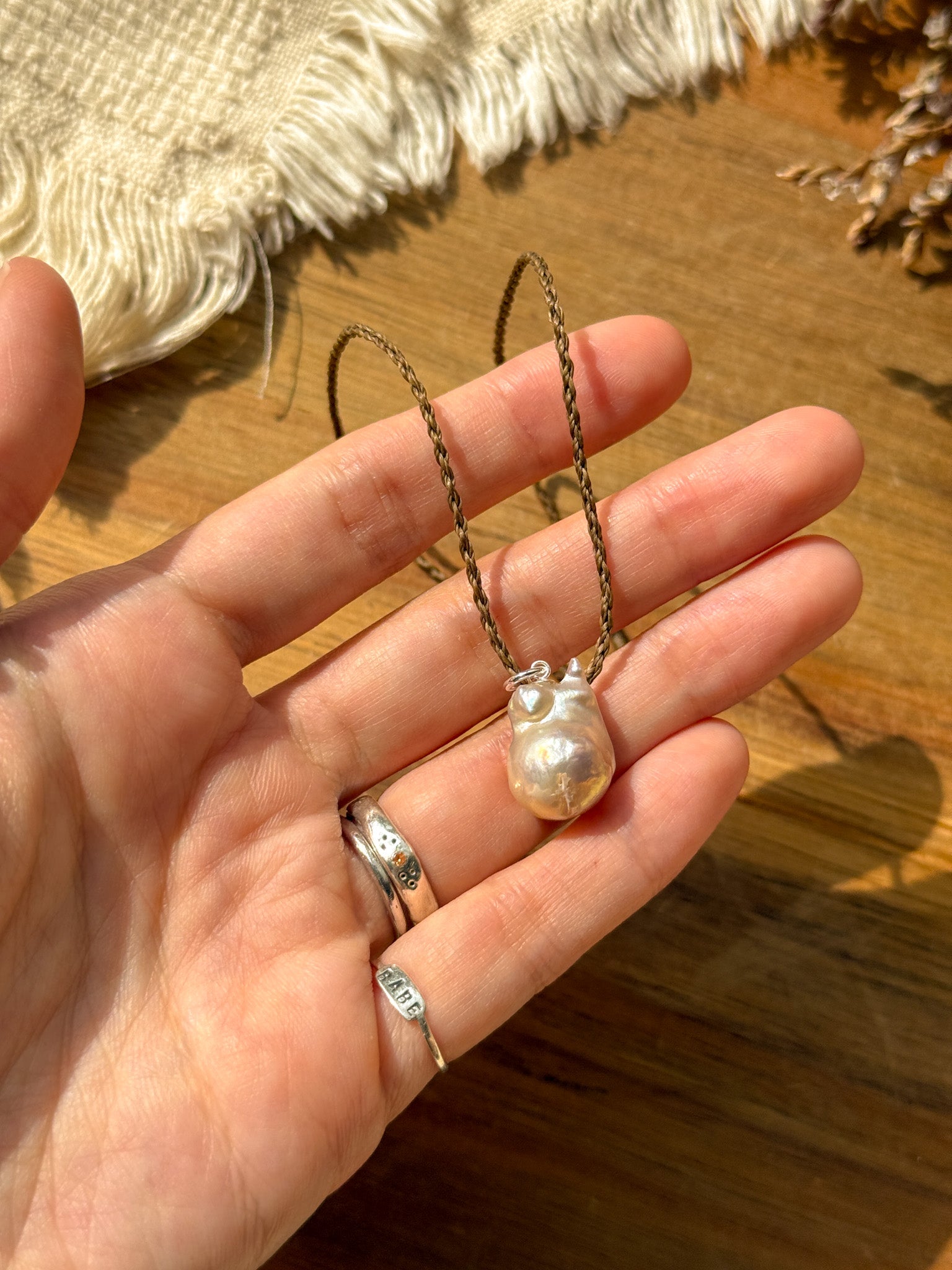 Macrame Choker - Pearl