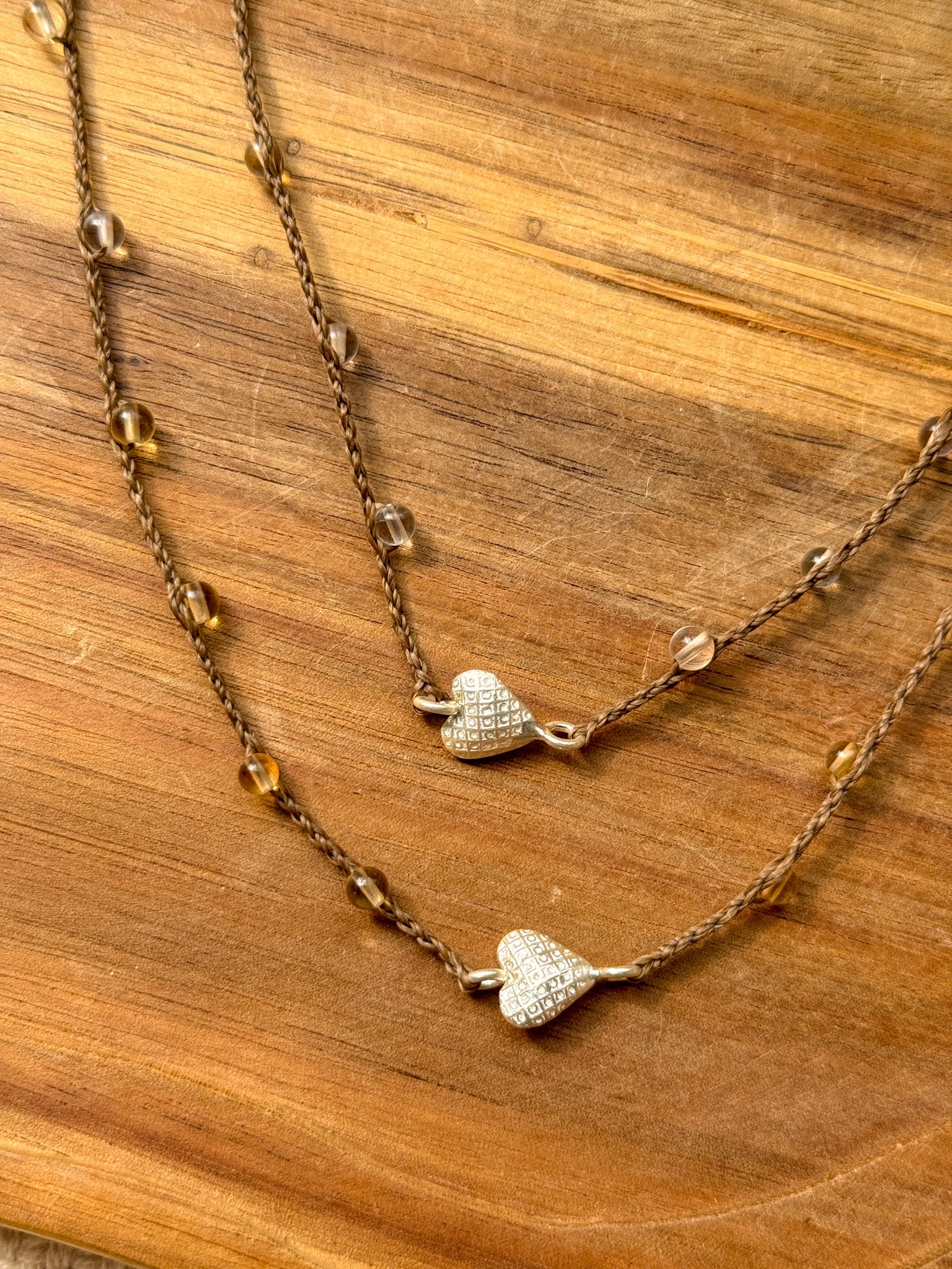 Macrame Necklace - Ametrine and Karen silver (Shorter)