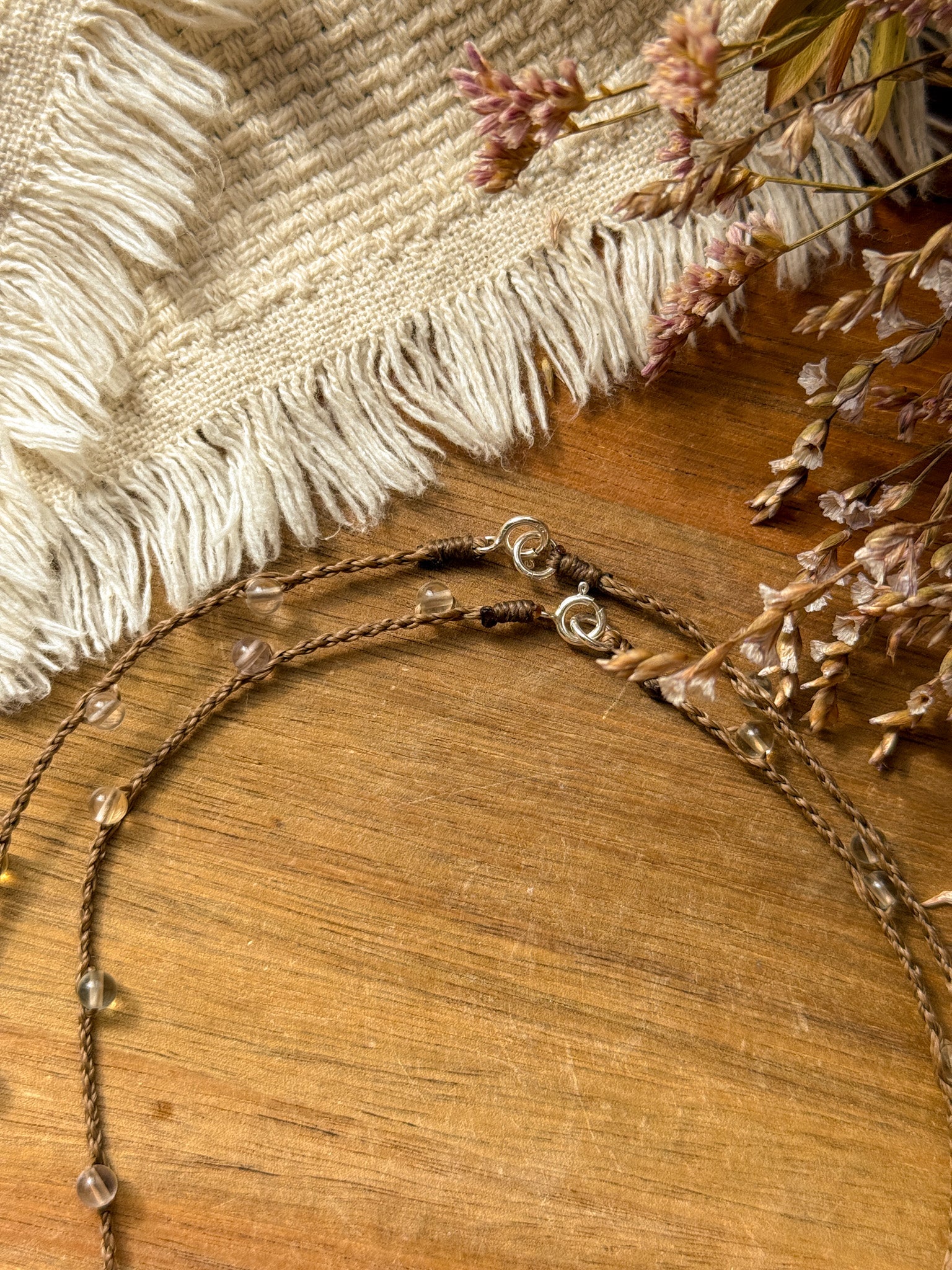 Macrame Necklace - Ametrine and Karen silver (longer)