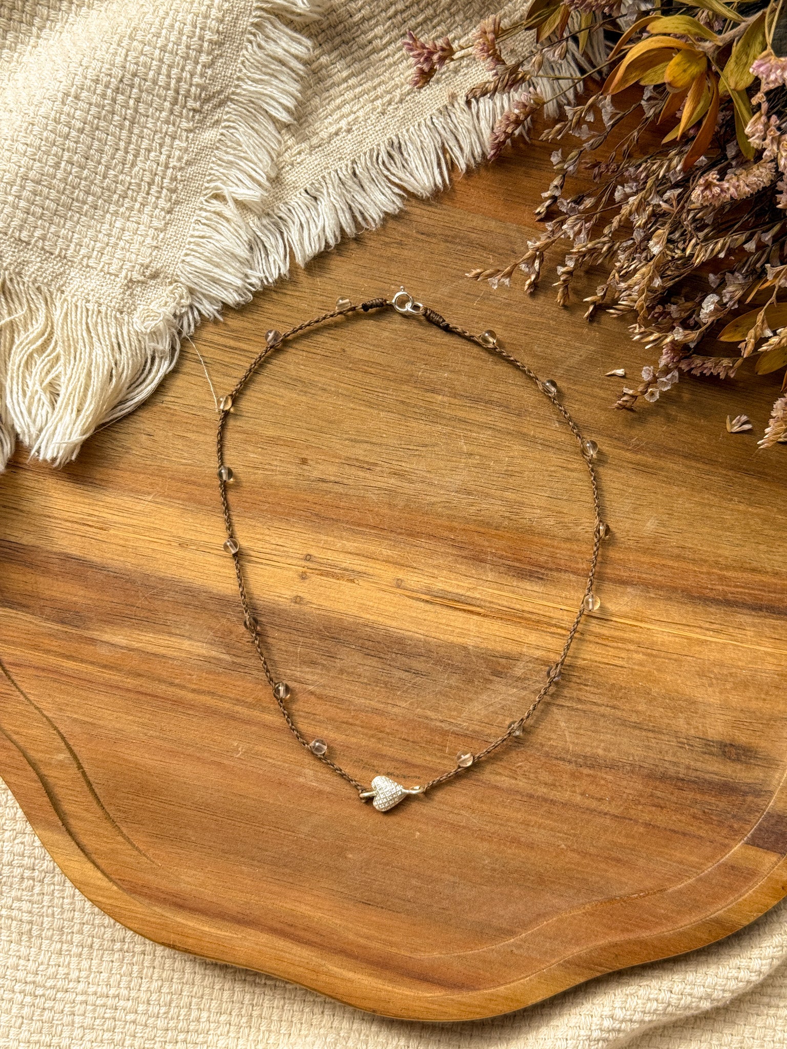 Macrame Necklace - Ametrine and Karen silver (Shorter)