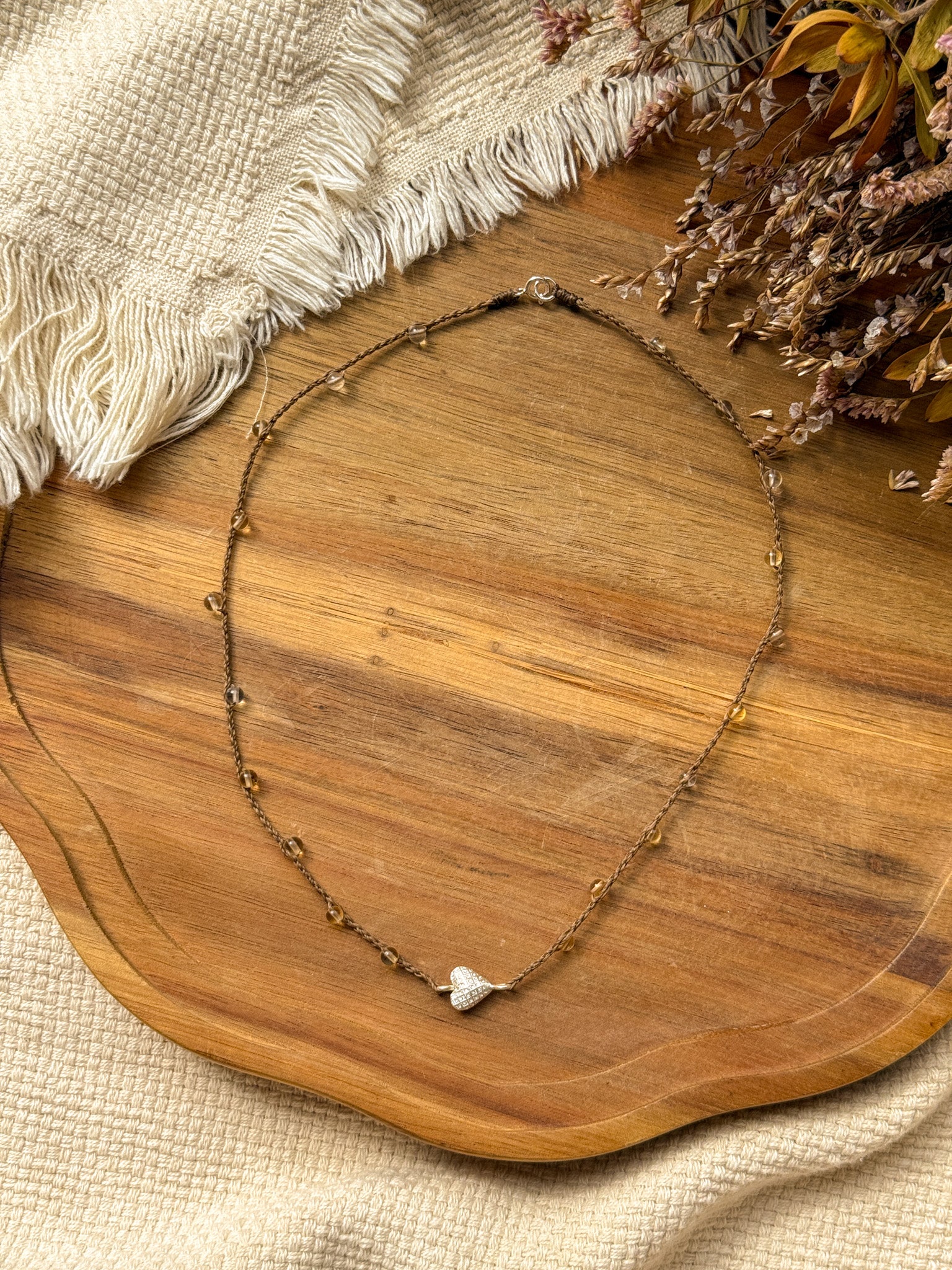Macrame Necklace - Ametrine and Karen silver (longer)