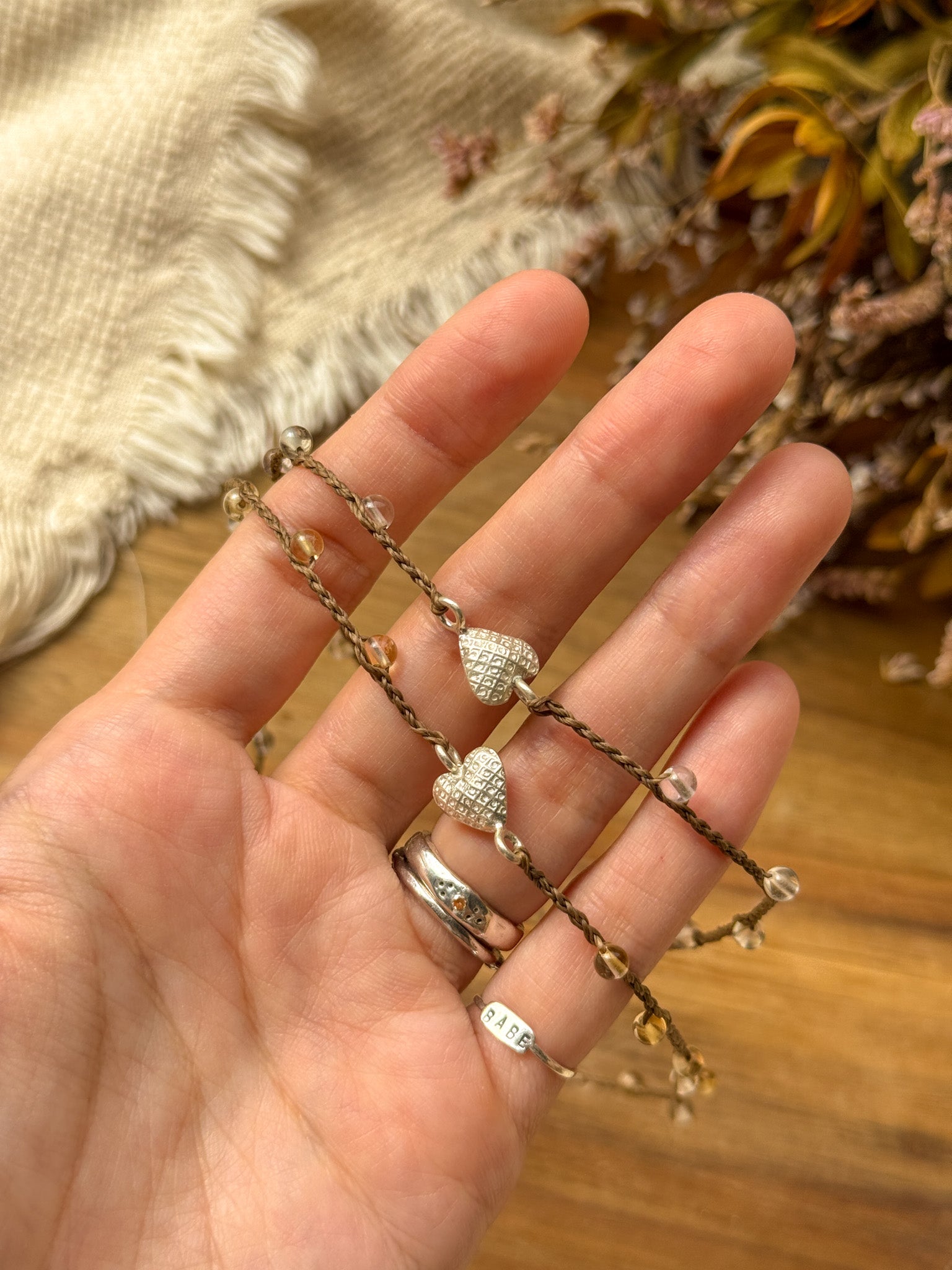 Macrame Necklace - Ametrine and Karen silver (Shorter)