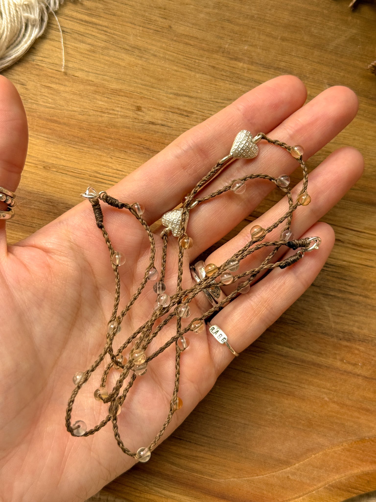 Macrame Necklace - Ametrine and Karen silver (longer)