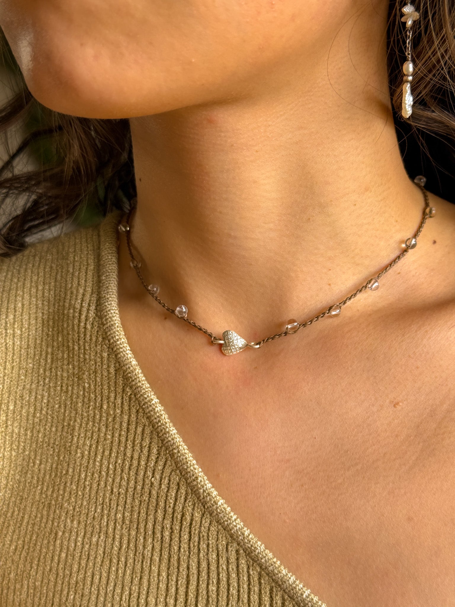 Macrame Necklace - Ametrine and Karen silver (Shorter)